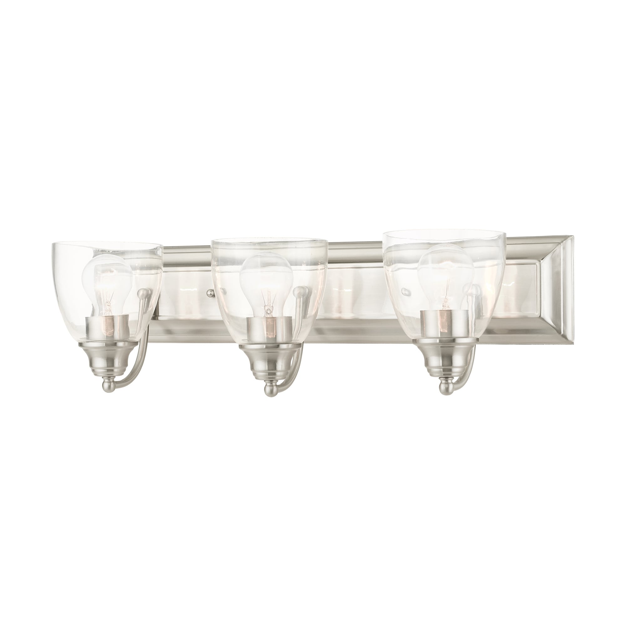 Livex Lighting 17073-91 Birmingham 24-in 3 -Light Brushed Nickel Transitional Vanity light