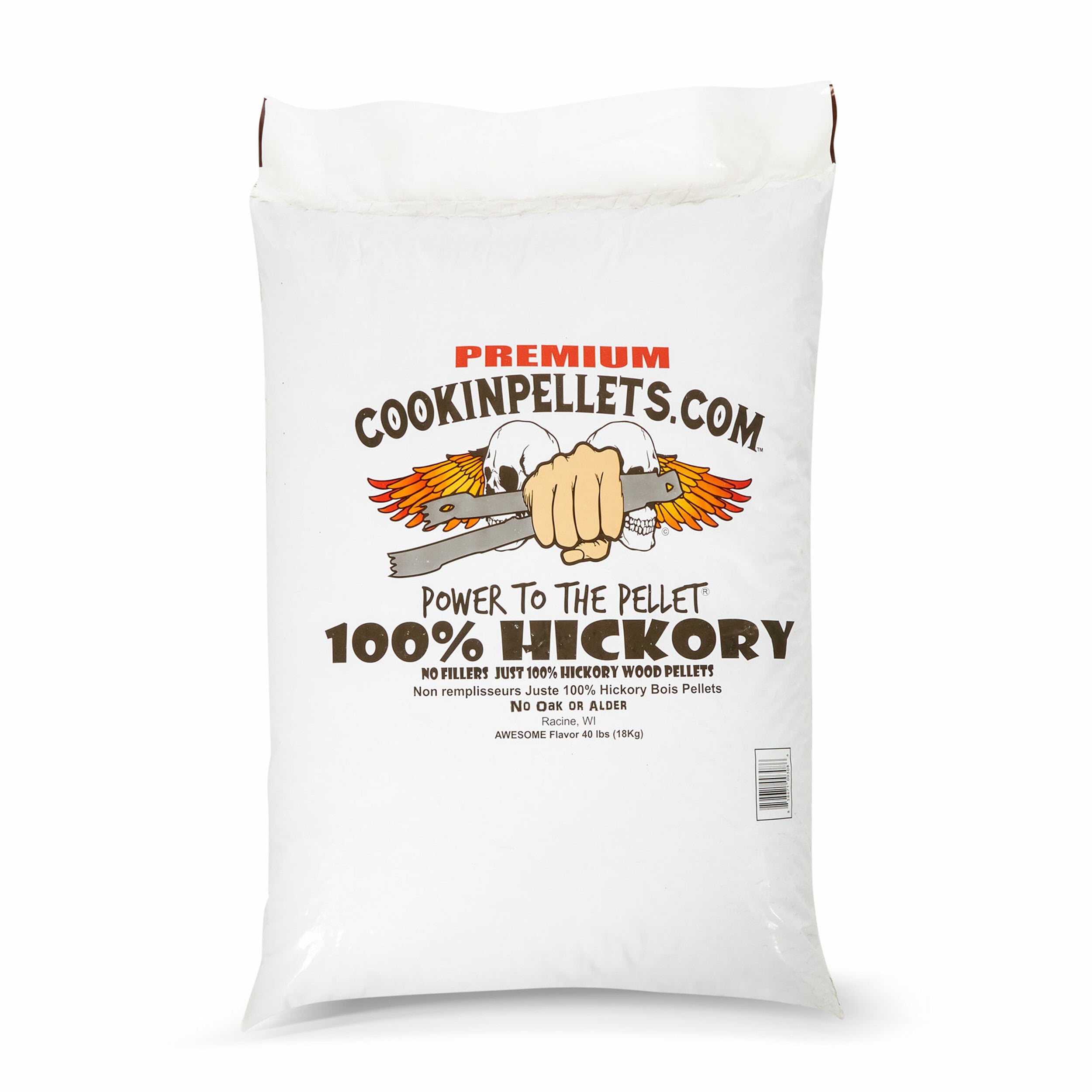 CookinPellets Hickory Wood Pellets for Grill 40 lb Bag Premium Quality 100 Hickory No Fillers Authentic Smoky Flavor for BBQ and Smoking 187093 at Lowes