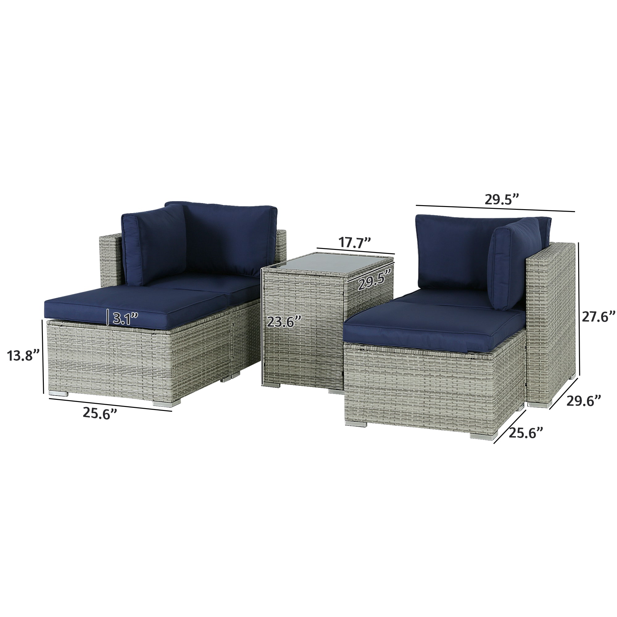 Damerin N7CS75 Patio-Conversation-Sets - View #8