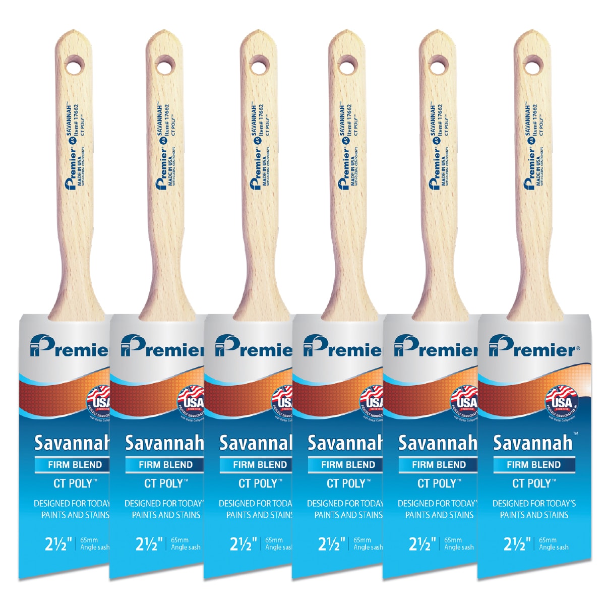 Premier Savannah 2-1/2-in Reusable Angle Wall Trim Brush 6 -Pack