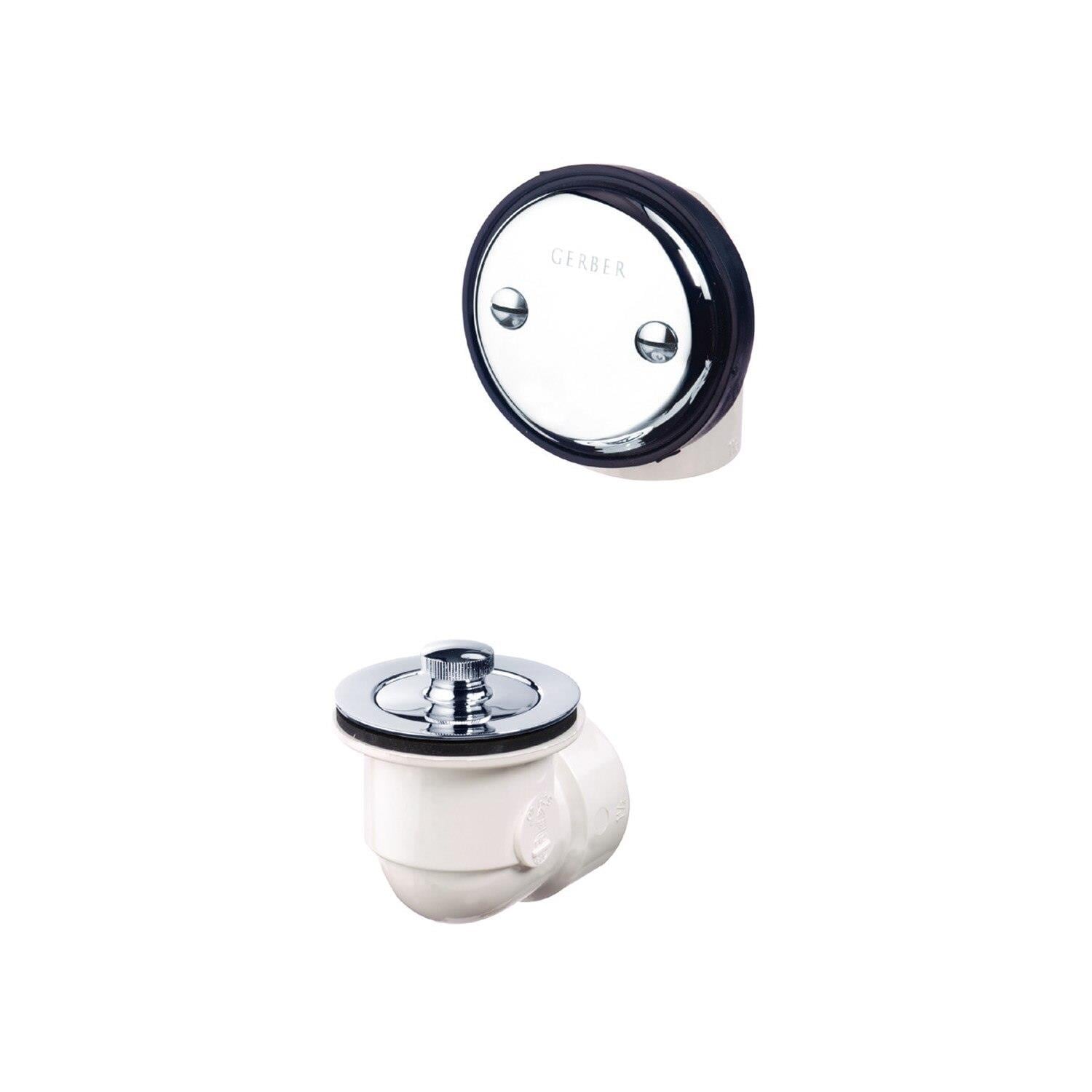 Gerber Classics Schedule 40 PVC Lift and Turn Drain Kit for Standard Tub