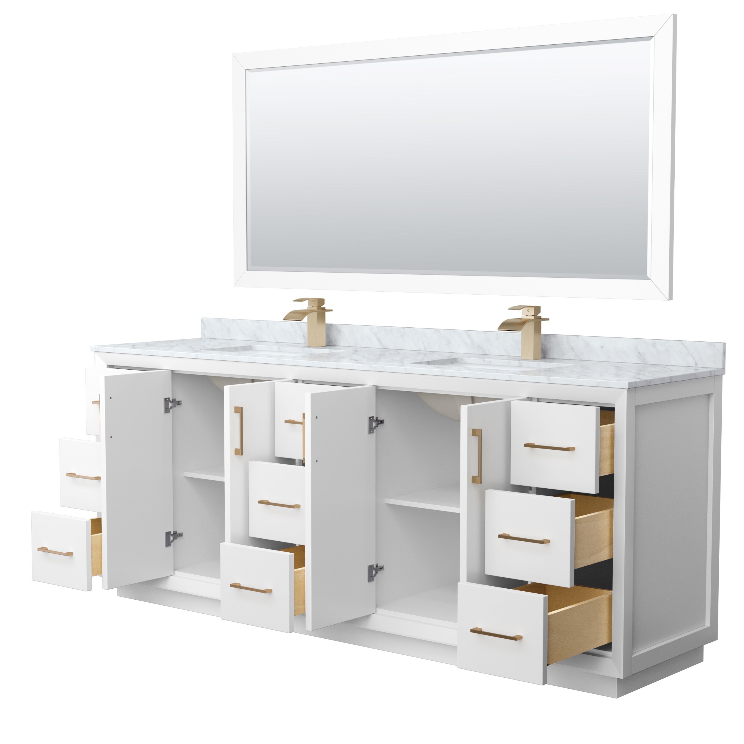 Wyndham Collection WCF414184DWZCMUNSM70 Bath-Vanity-Combo - View #2