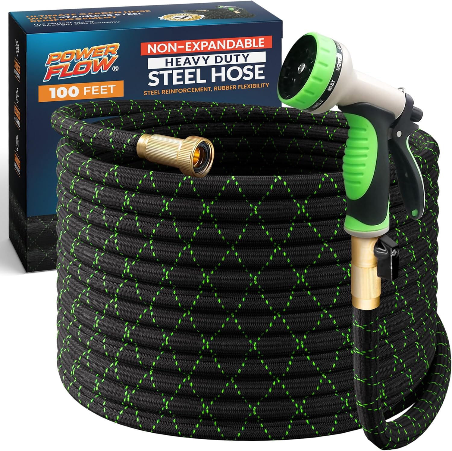 Wildaven 1/2-in x 100-ft Medium -Duty Plastic Green Hose