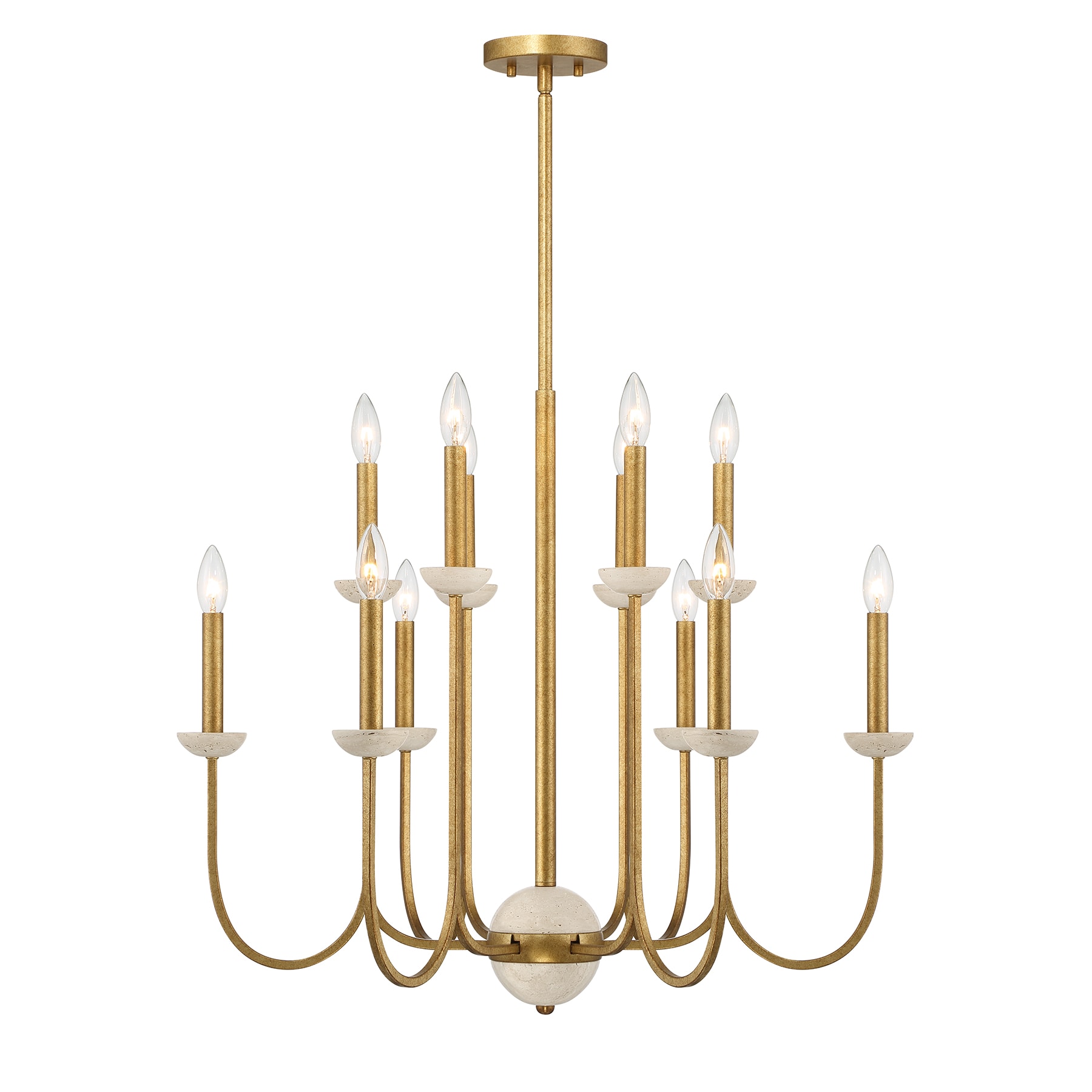 Savoy House 1-2294-12-262 Oakhurst 12-Light Chandelier in Antique Gold 12 -Light Antique Gold Modern/contemporary For Use in Bedrooms, Dining Rooms, Foyers, Kitchens, Living Rooms Chandelier