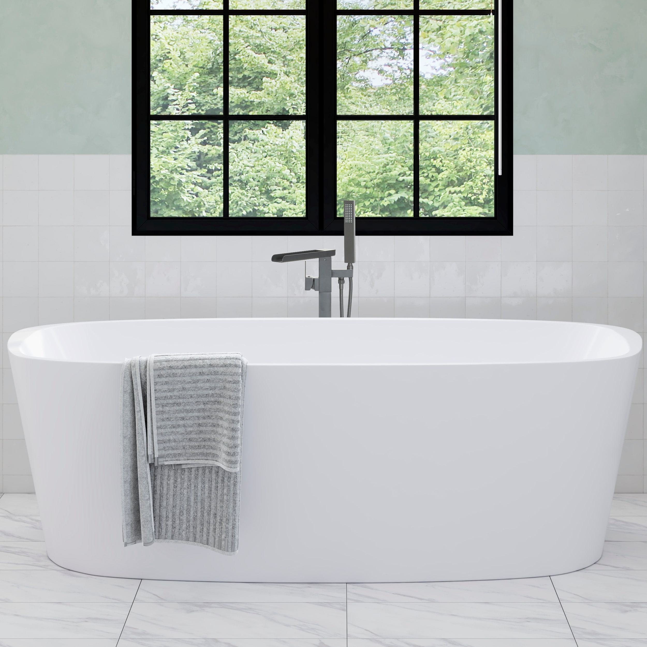 BWE A-97007-BLACK Roman-Tub-Faucets - View #9