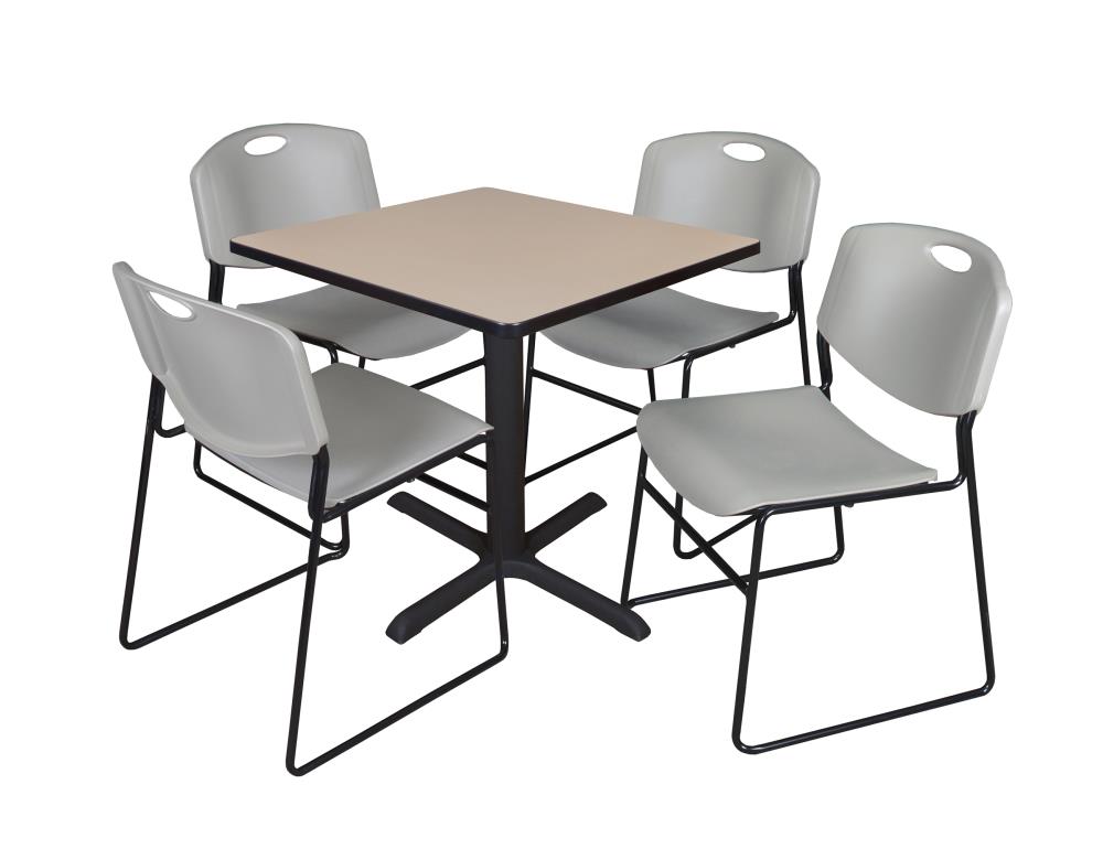 Regency TB3030BE44GY Breakroom Off-white 4-Person Training Table (30-in W x 29-in H)