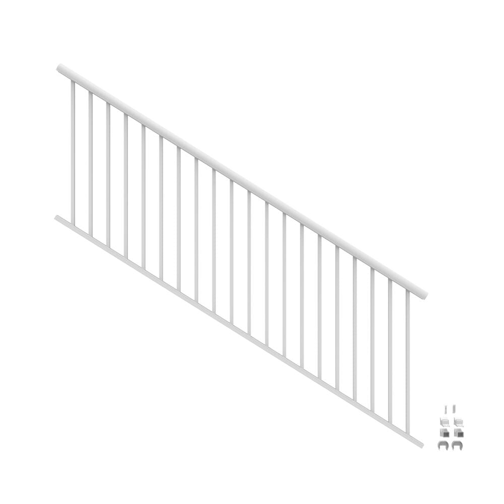 Freedom 73045644 VersaRail Winchester 8-Feet x 36-Inches White Aluminum Deck Stair Rail Kit