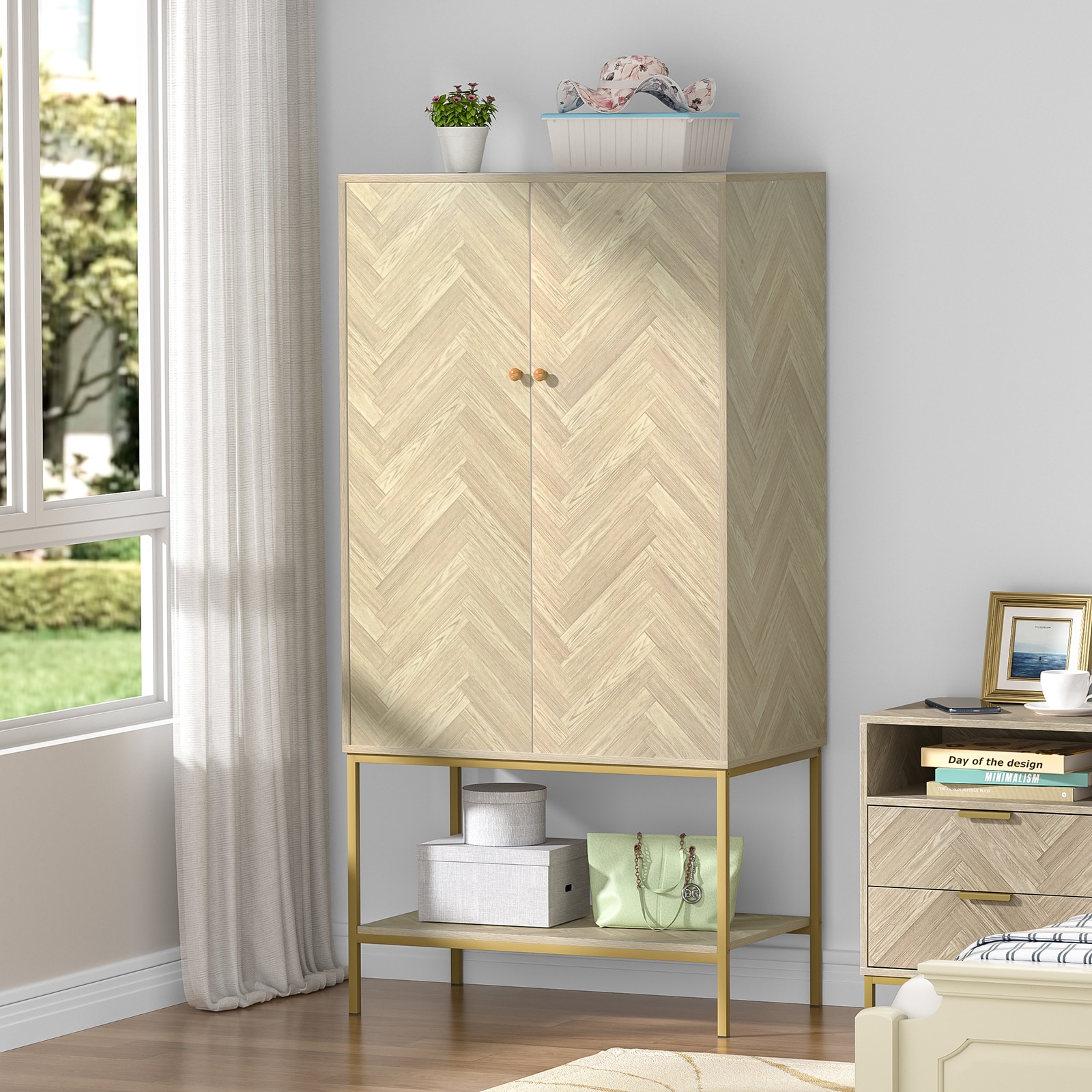 Herringbone armoire hotsell
