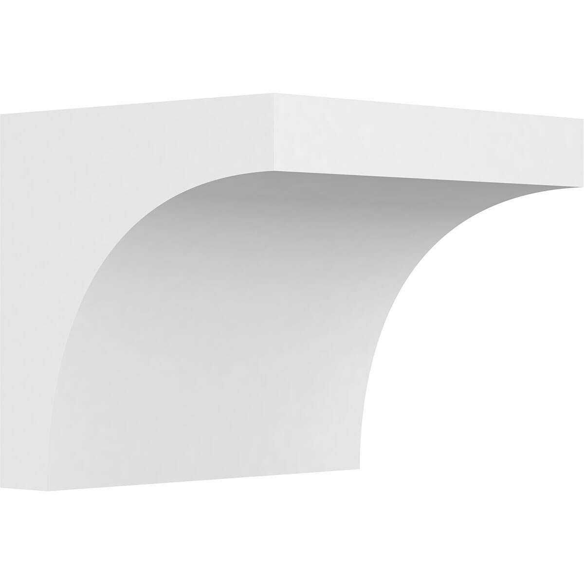Ekena Millwork CORP07X06X06STO 7-in x 6-in x 6-in Standard stockport Unfinished White PVC Paintable Corbel