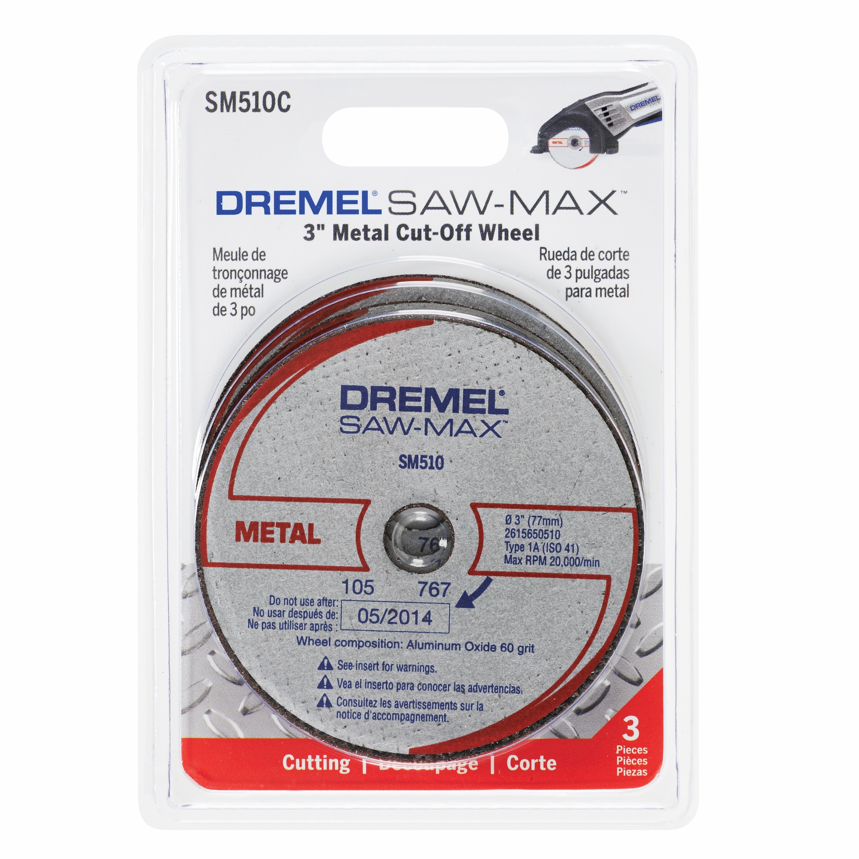 DISCO CORTE DREMEL SAW MAX METAL DSM510C-RW 3PZ