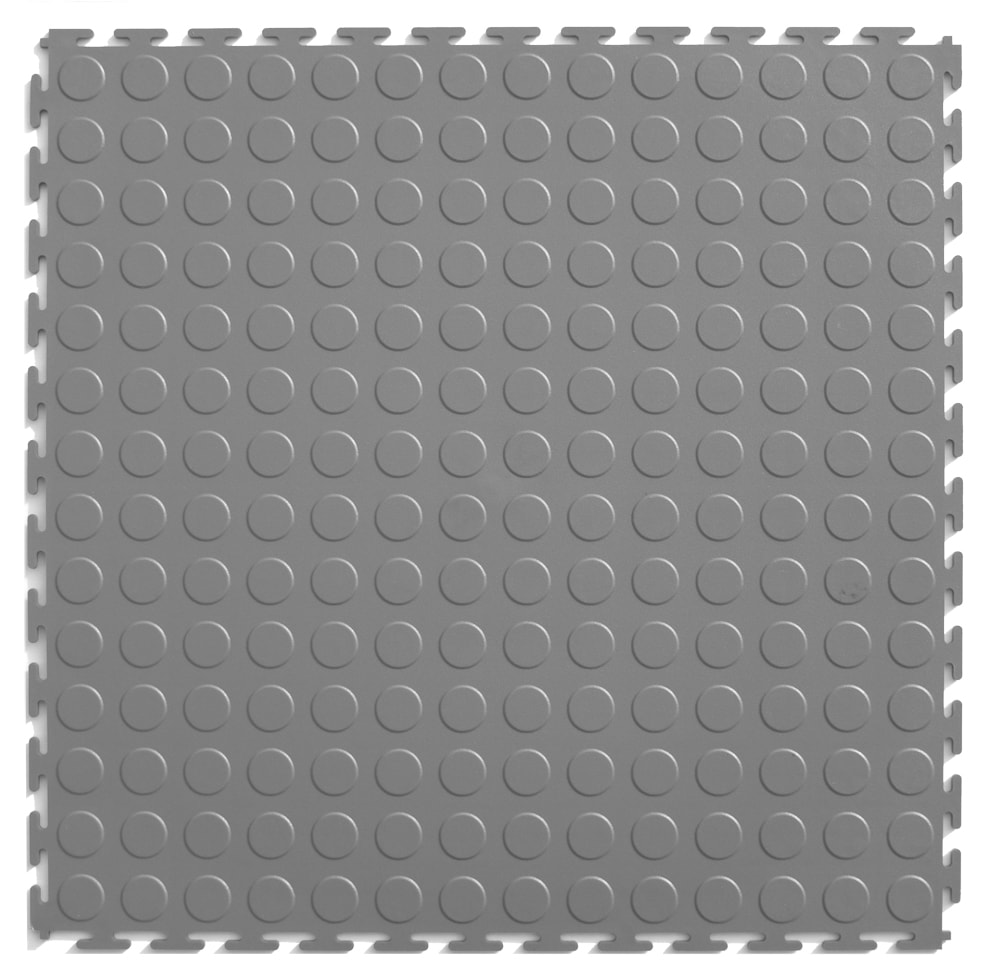 Perfection Floor Tile 20-1/2-in x 20-1/2-in Raised Coin PVC Interlocking Garage  Floor (23.25-sq ft) (8-Pack) in the Garage Floor Tile department at