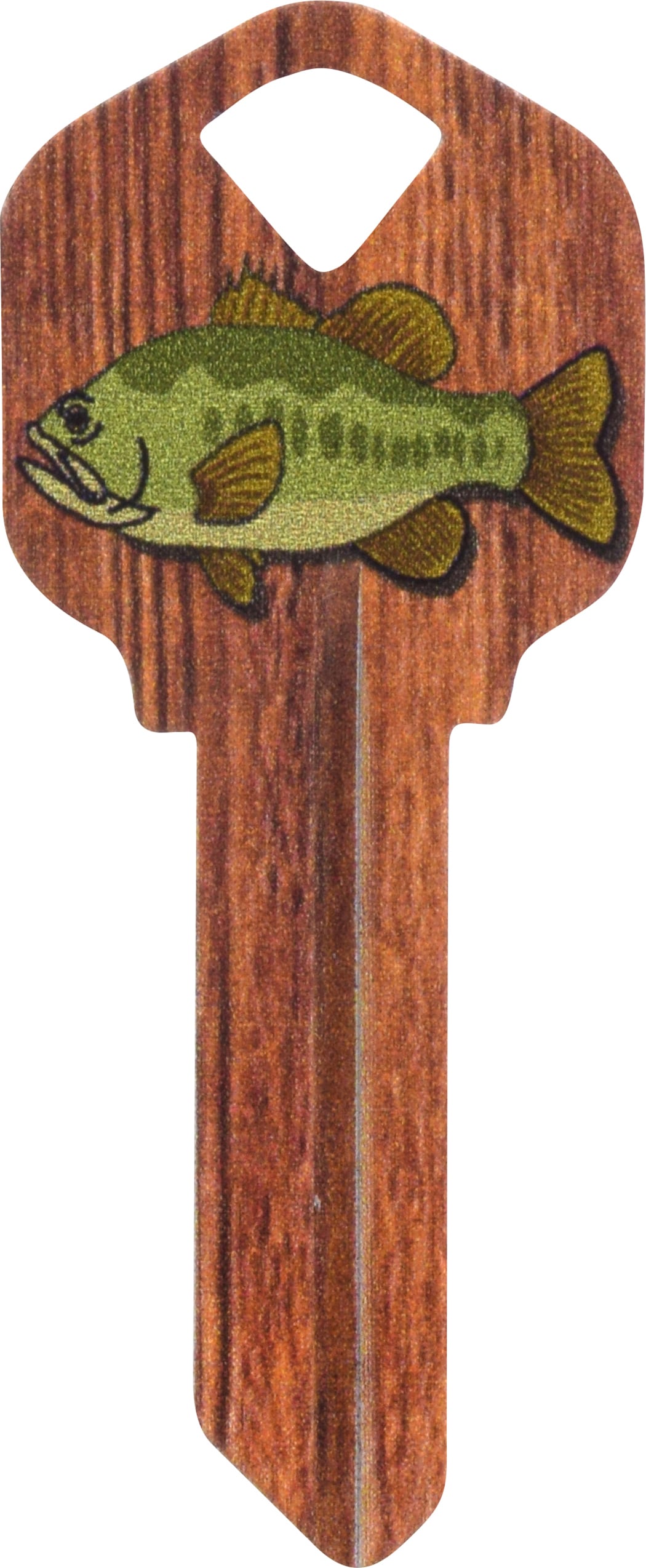 Hillman 88974 Brown Decorative Key Brass House/Entry Key Blank