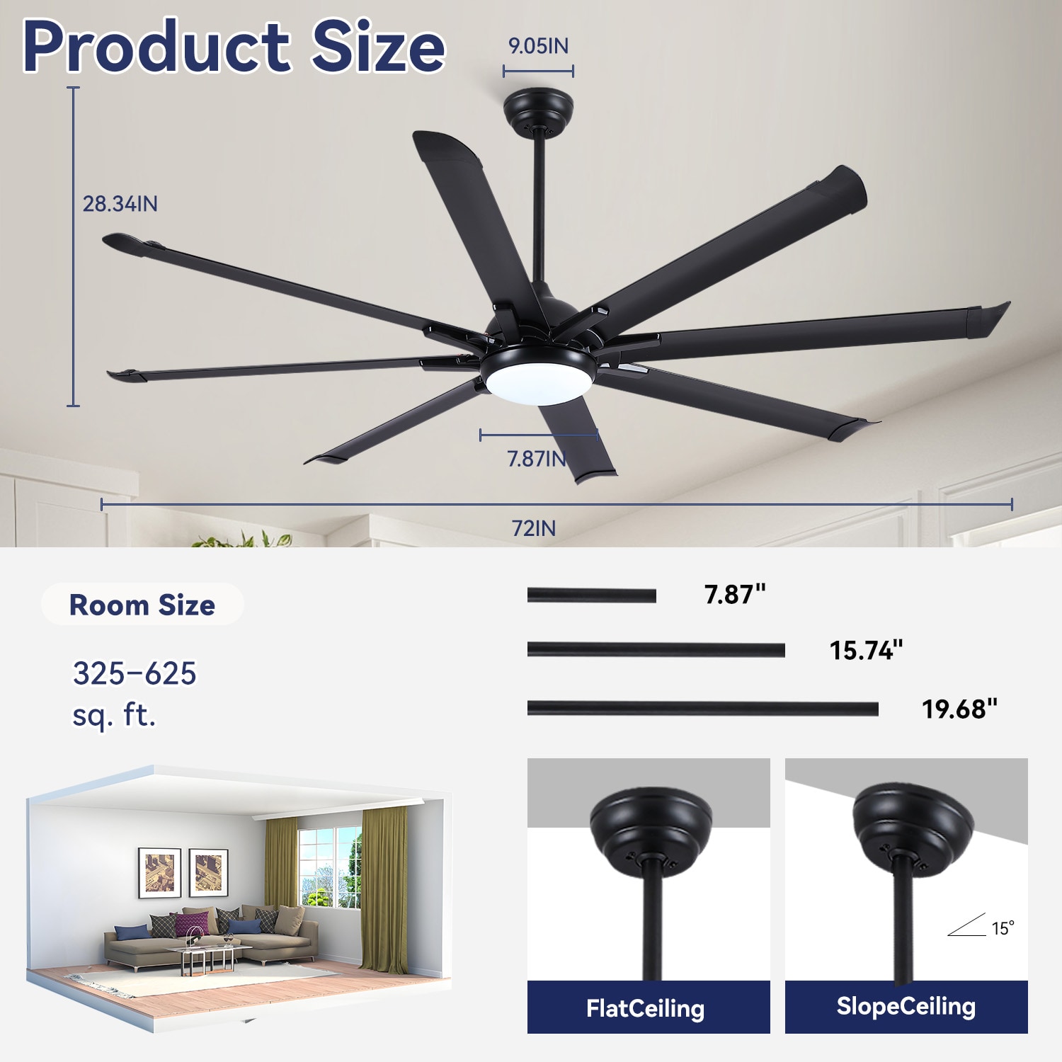 Kviflon LS9001-72 Ceiling-Fans - View #9