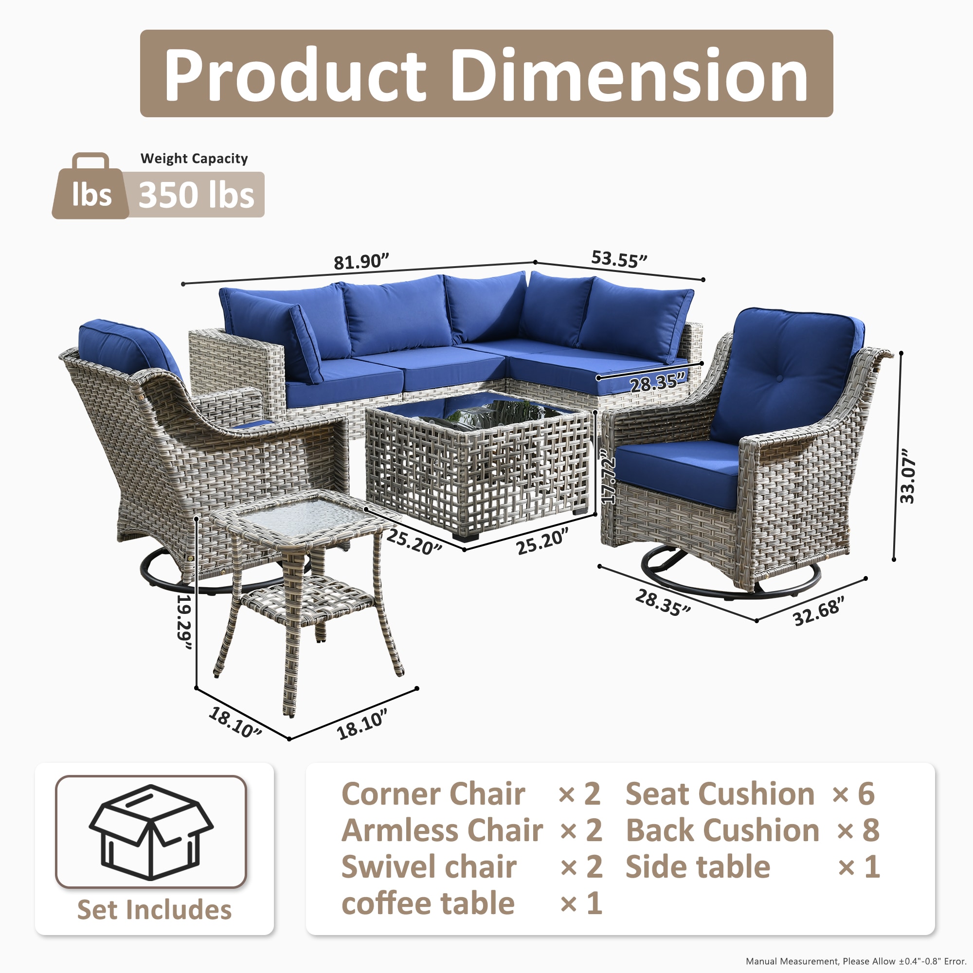Ovios SK708YP Patio-Conversation-Sets - View #7