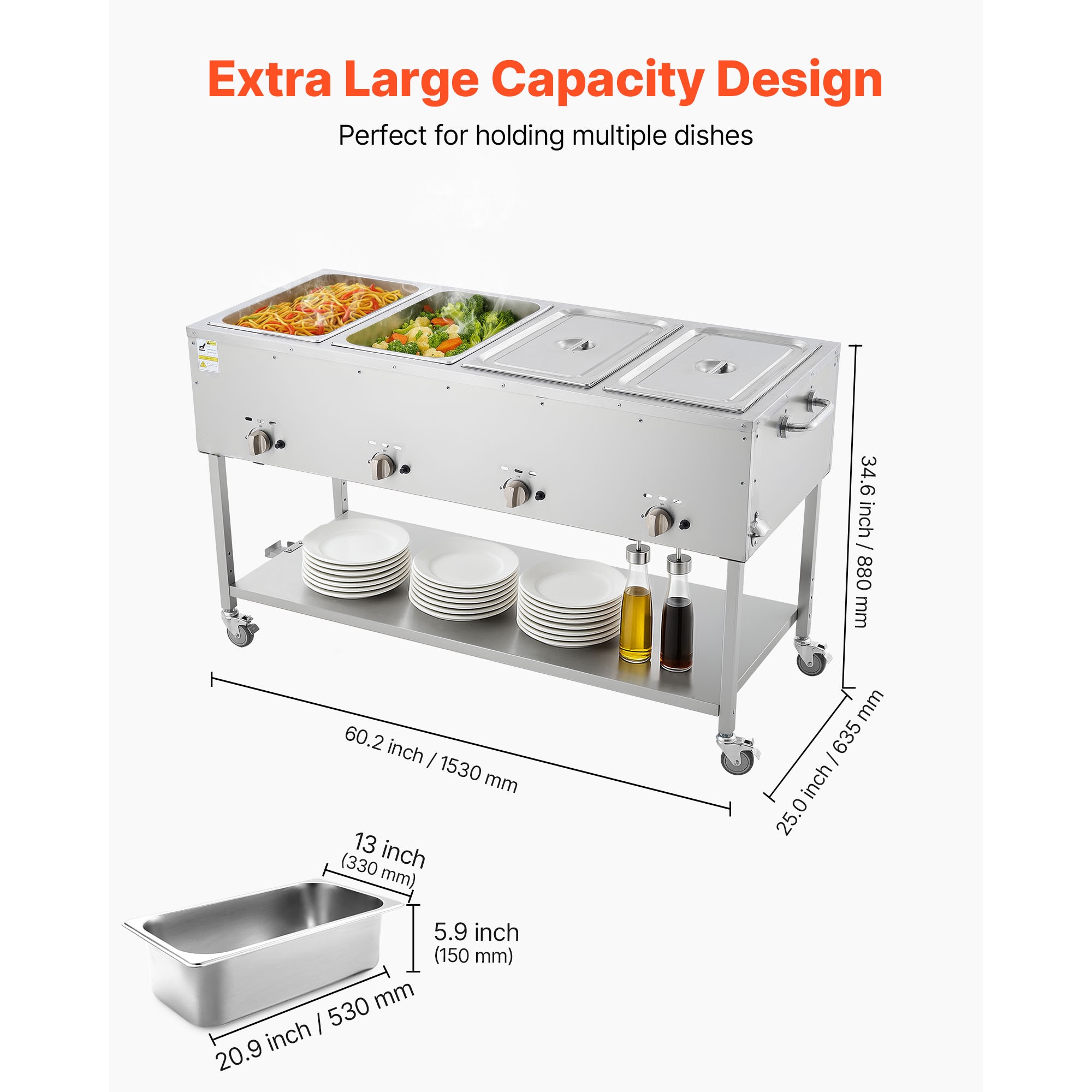 VEVOR SCRQZQZLDKDL08787V0 Buffet-Servers - View #2