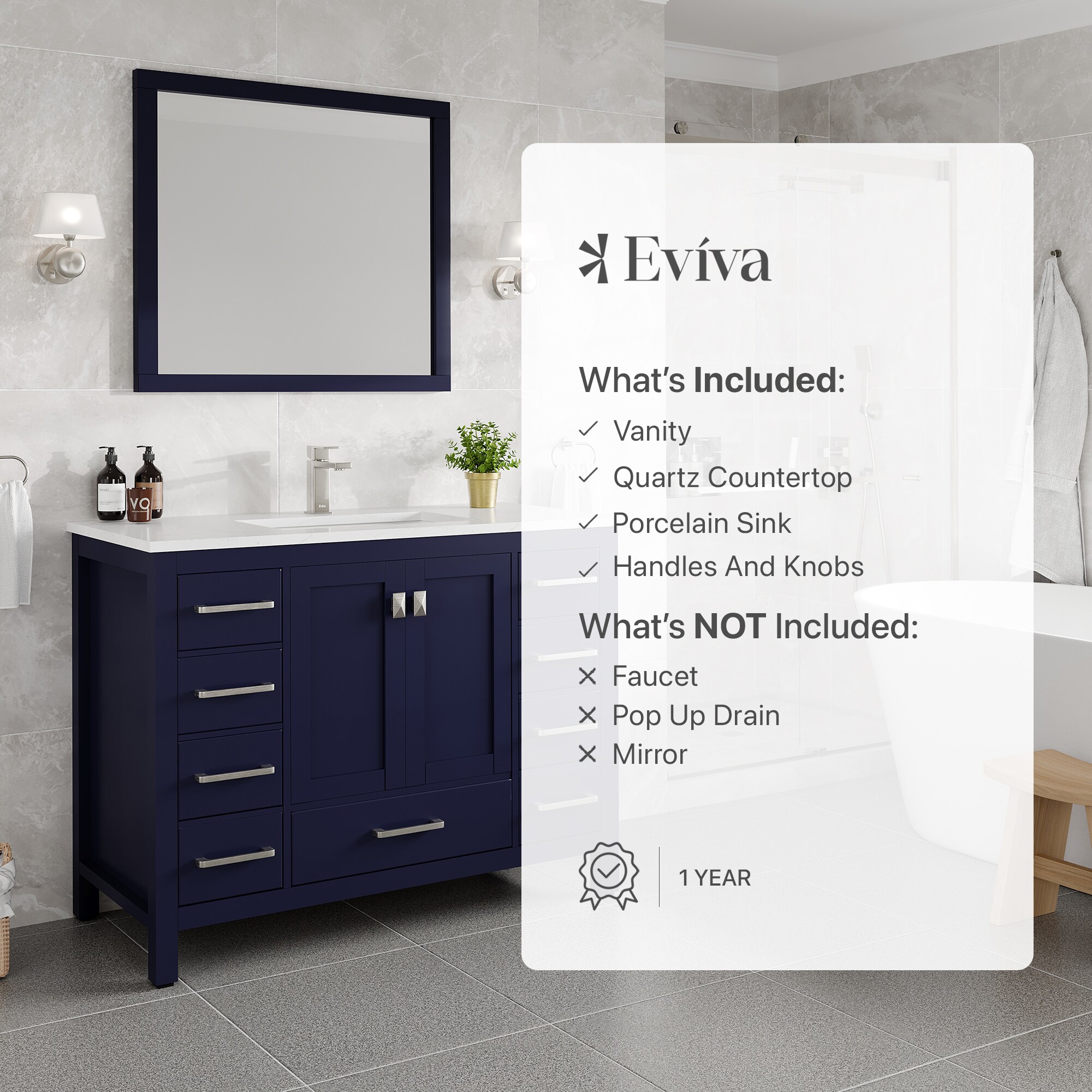 Eviva TVN414-42X18BLU-Q Bath-Vanity-Combo - View #10