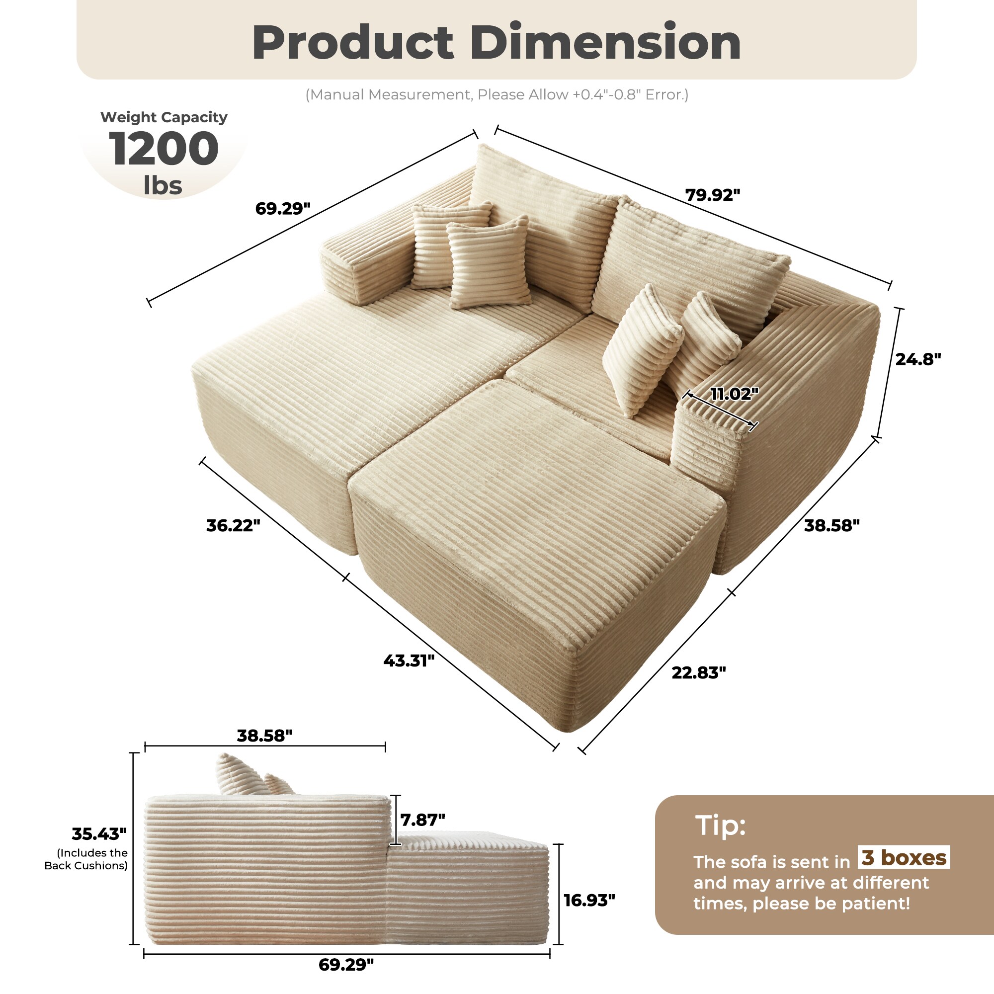 Pouuin SMOMO-240L Sofas-Loveseats - View #7