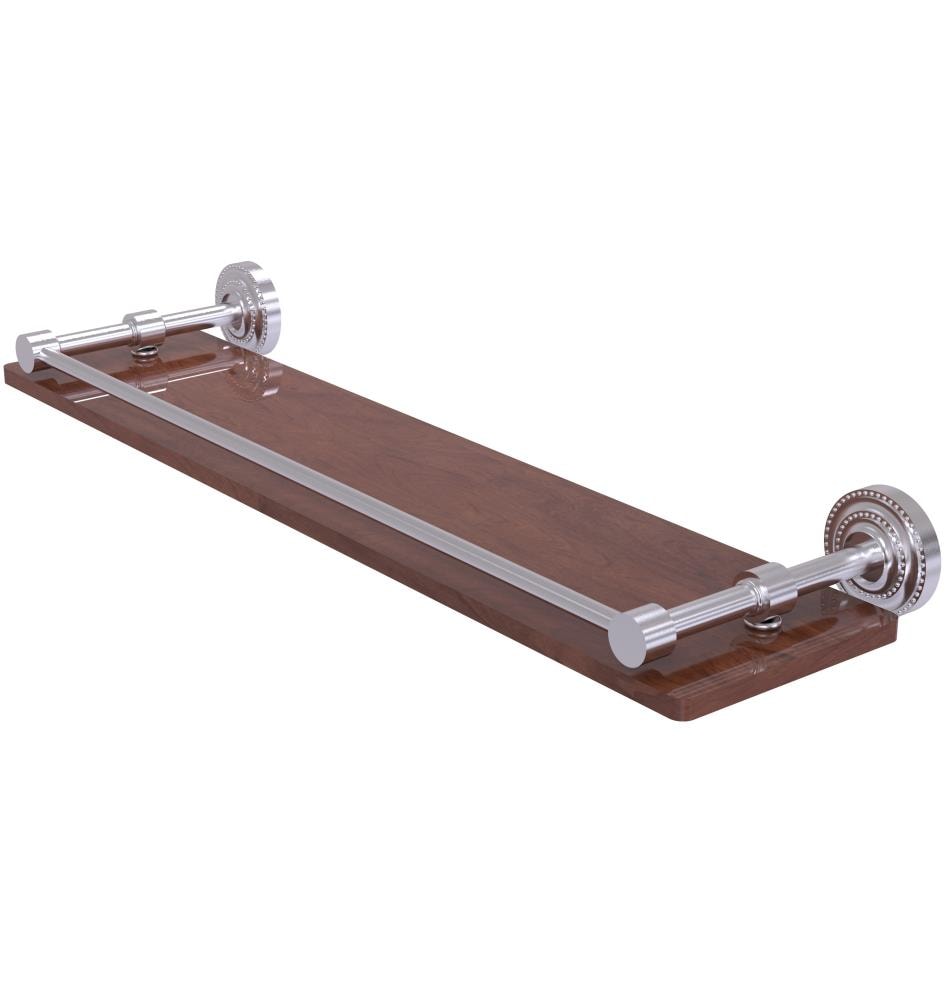Allied Brass DT-1-22-GAL-IRW-SCH Dottingham Satin Chrome Wall mount Bathroom Shelf ( 22-in x 3-in x 5-in )