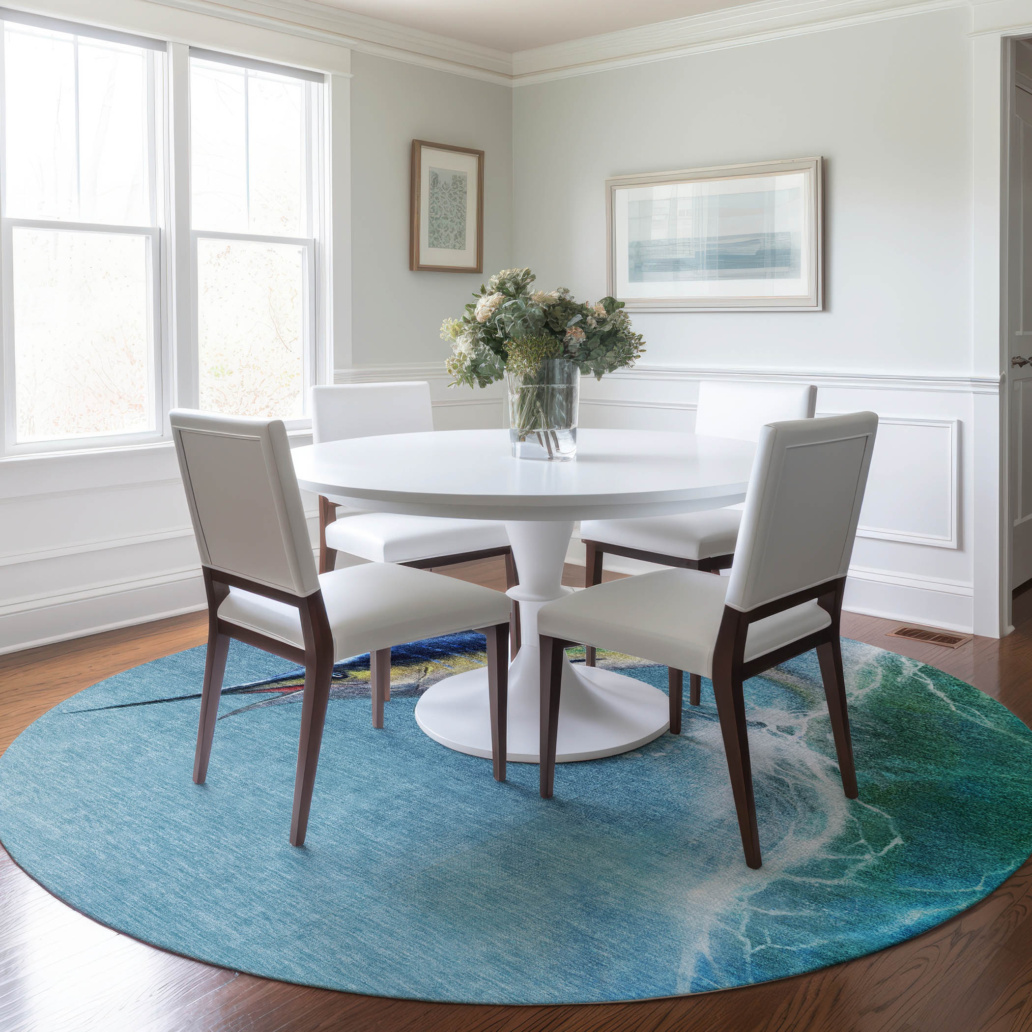 Addison Rugs AMF147BE8RO Mayfield AMF147BE 8 x 8 (ft) Loomed Polyester Bermuda Round Indoor Geometric Machine washable Area rug