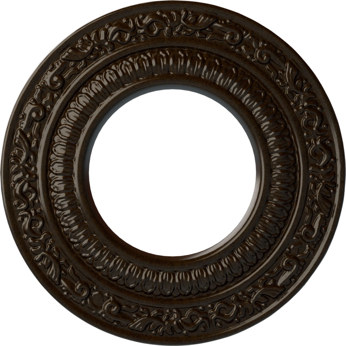 Ekena Millwork CM08ADBZS Andrea 8.125-in W x 8.125-in L Painted Bronze Polyurethane Whole Ceiling Medallion