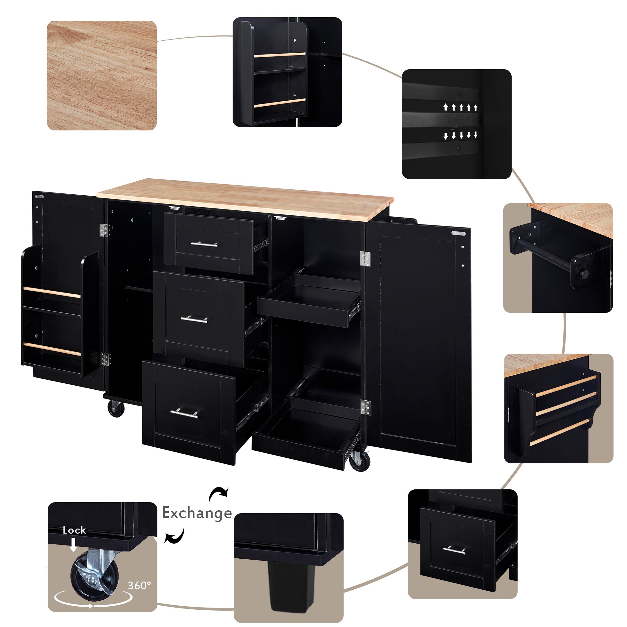 Kahomvis KK-QPO2-1B Kitchen-Furniture - View #4