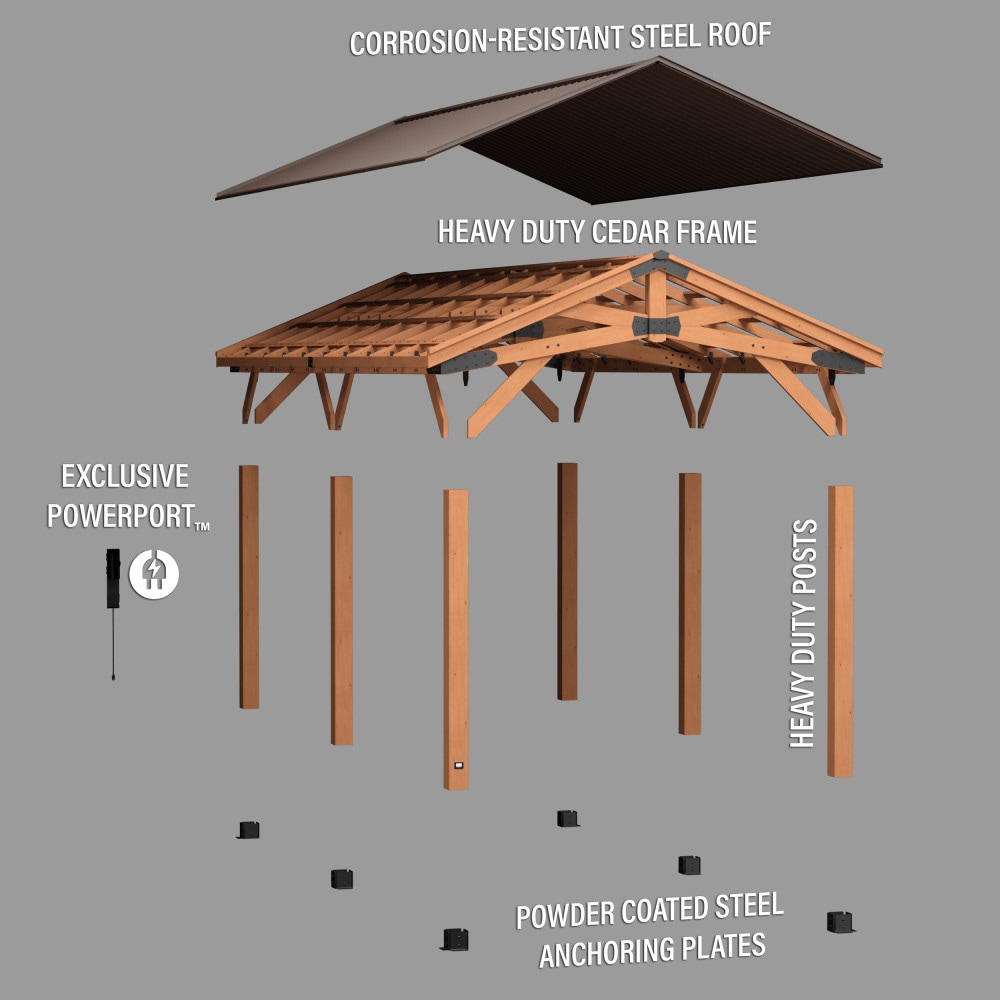 Backyard Discovery 2406049COM Wood-Resin-Gazebos - View #12