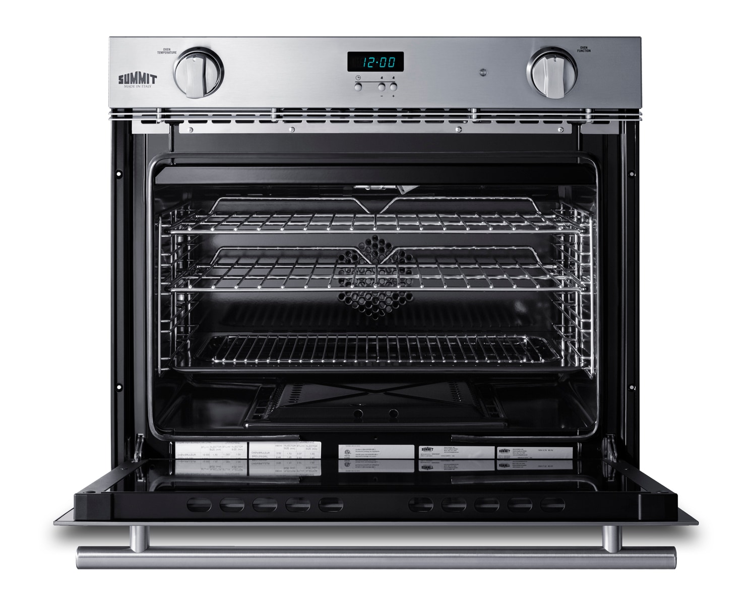 24 Single Gas Wall Oven with Air Fry Stainless Steel-GCWG2438AF