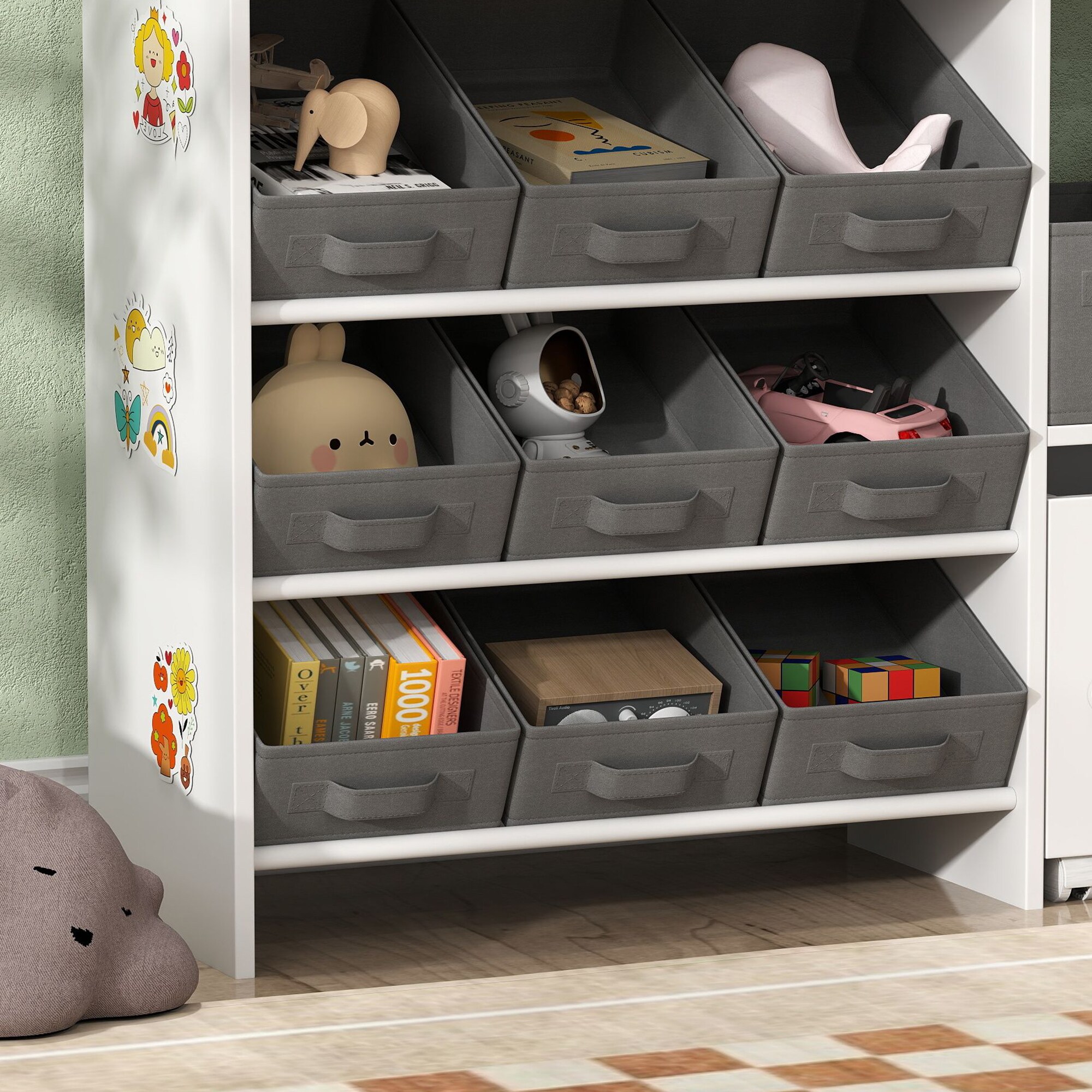 Qaba 311-089V80WT Kids-Bookcases - View #4