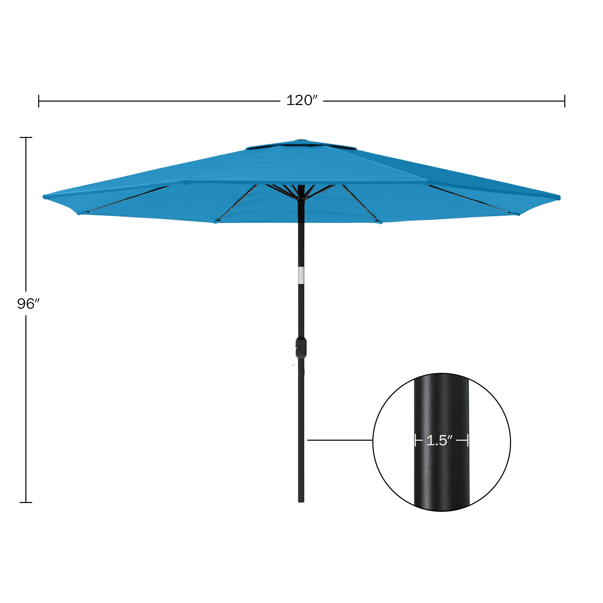 Pure Garden 10-ft Solar Powered Garden Patio Umbrella in the Patio ...