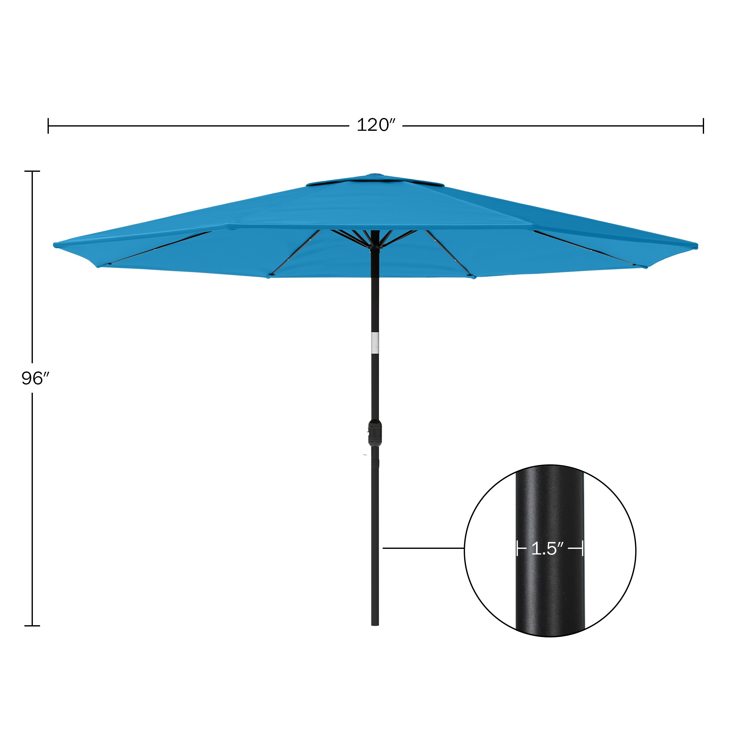 Pure Garden 10-ft Steel Garden Patio Umbrella with Lights in the Patio ...