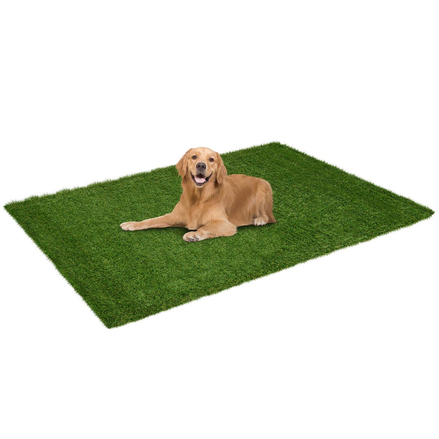 Costway HCST06298 4 x 6 FT Artificial Grass Turf with Drainage Holes Nonslip Bottom 60 OZ Heavy