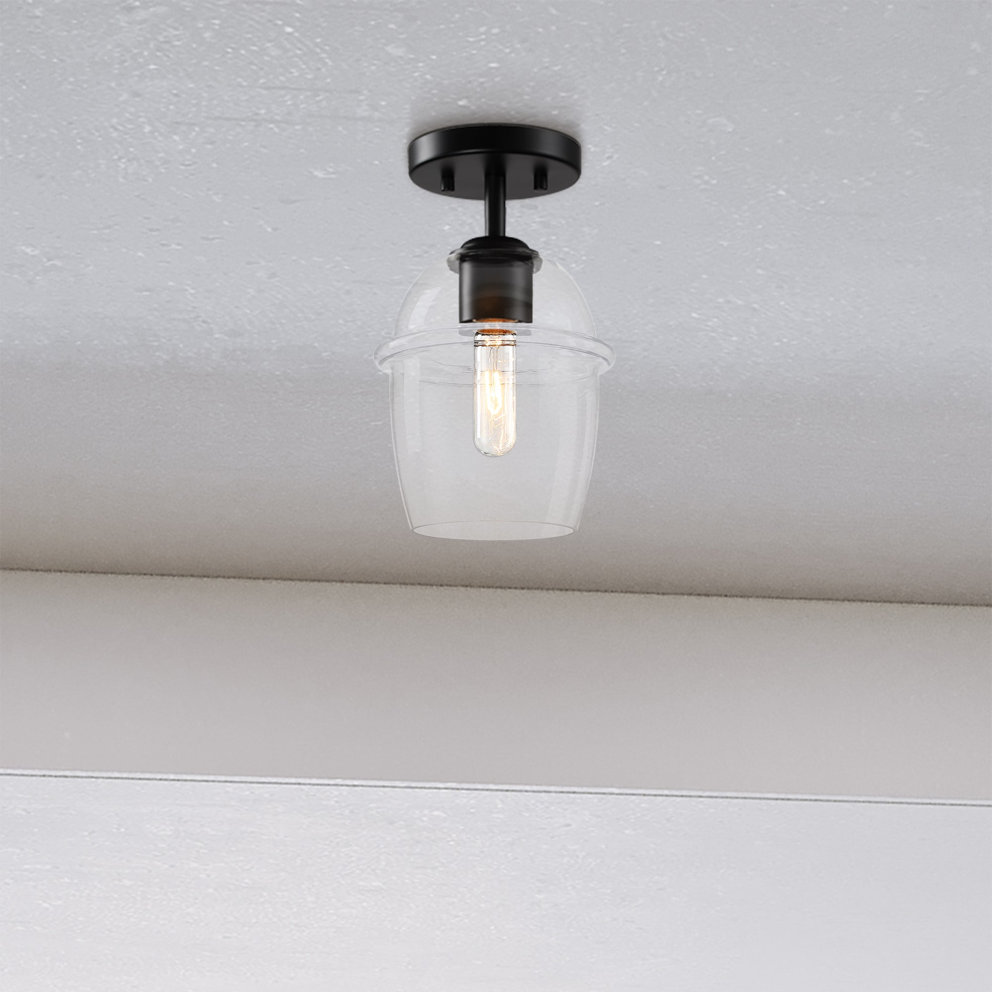 Designers Fountain D310M-SF-MB Summer Jazz 11 -Light 7-in Matte Black Semi Flush Mount Light