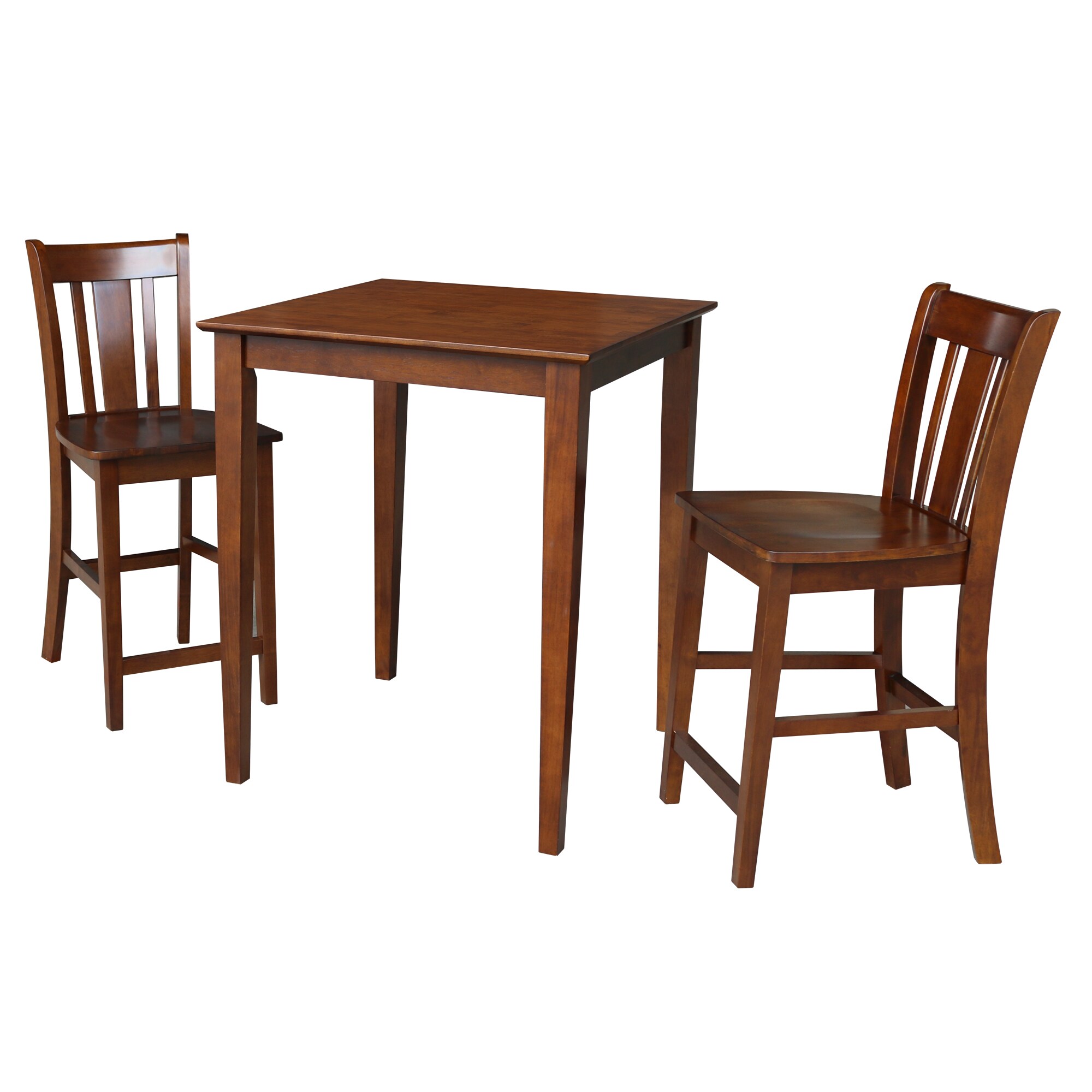 International Concepts K581-3030-S102-2 Espresso Casual Dining Room Set with Square Table (Seats 2)