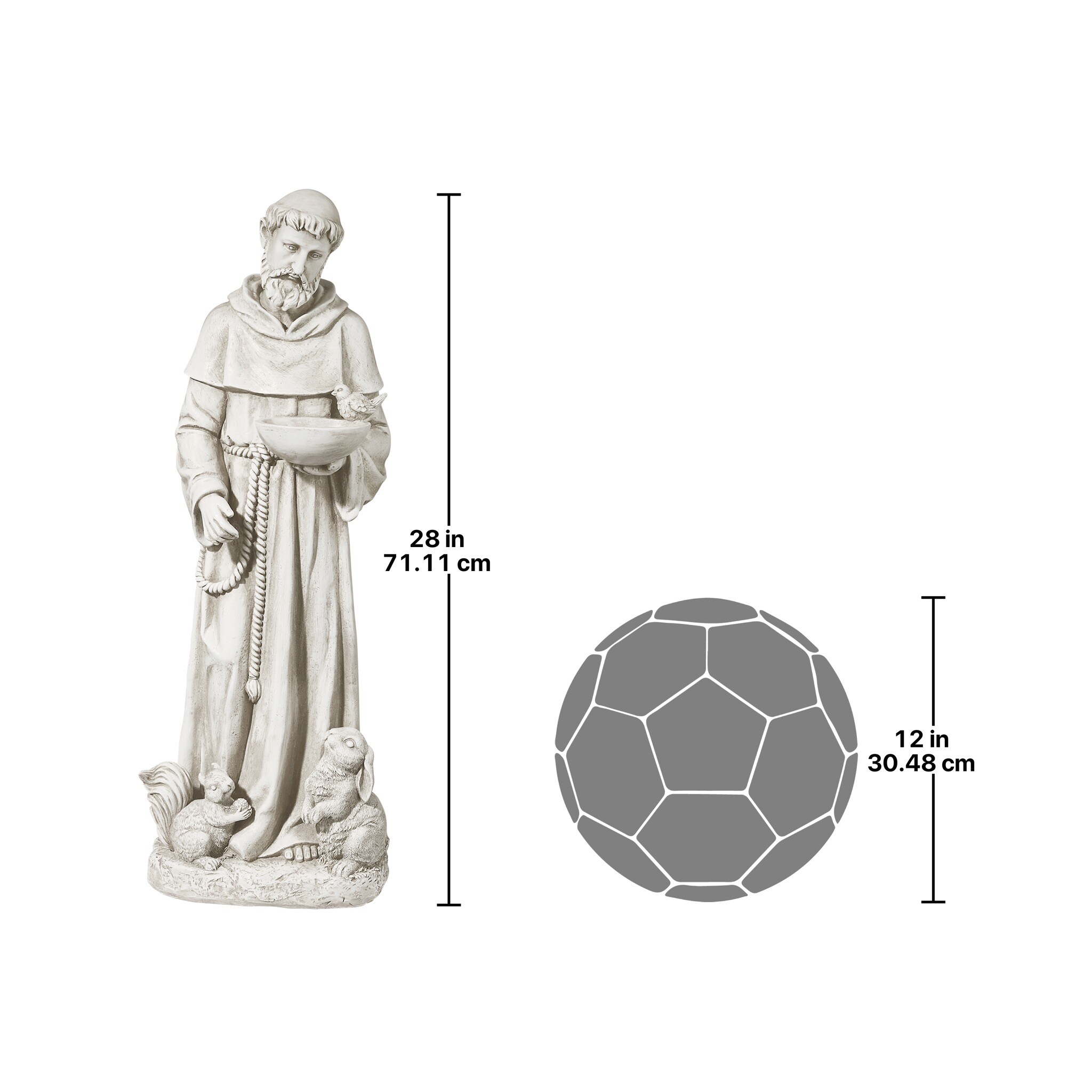 Design Toscano 28-in H x 10-in W Gray Religion Garden Statue
