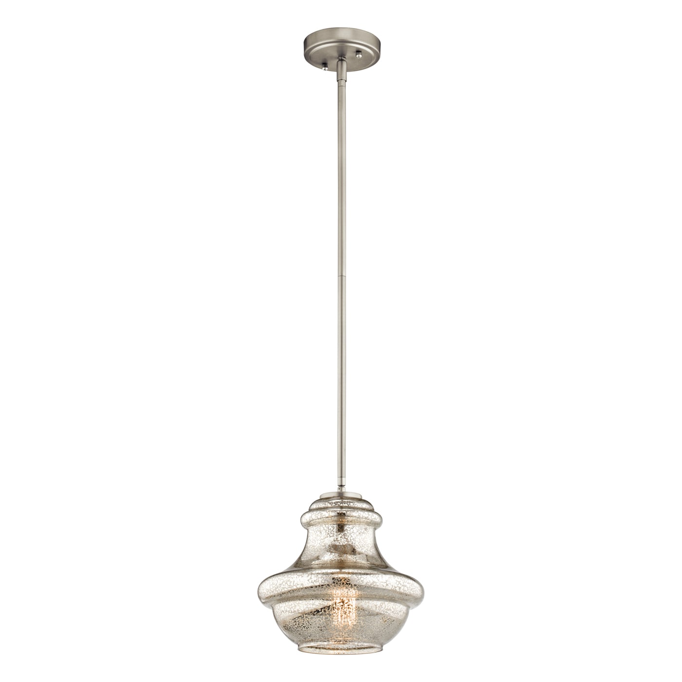 Kichler Everly Brushed Nickel Modern/Contemporary Mercury Glass ...