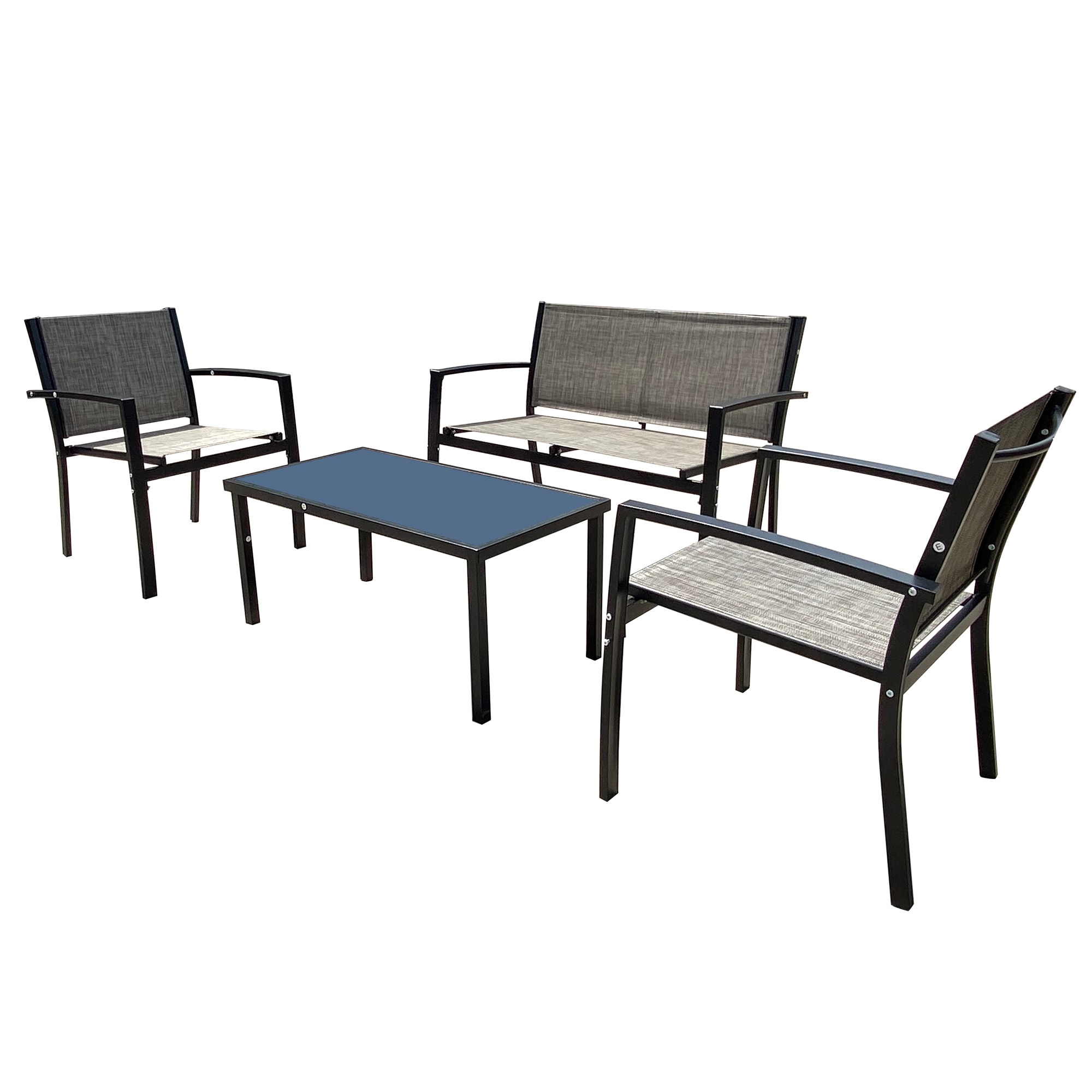 AHIOU HOME ZAAH-G90385ST Eureka 4 -Piece Patio Conversation Set