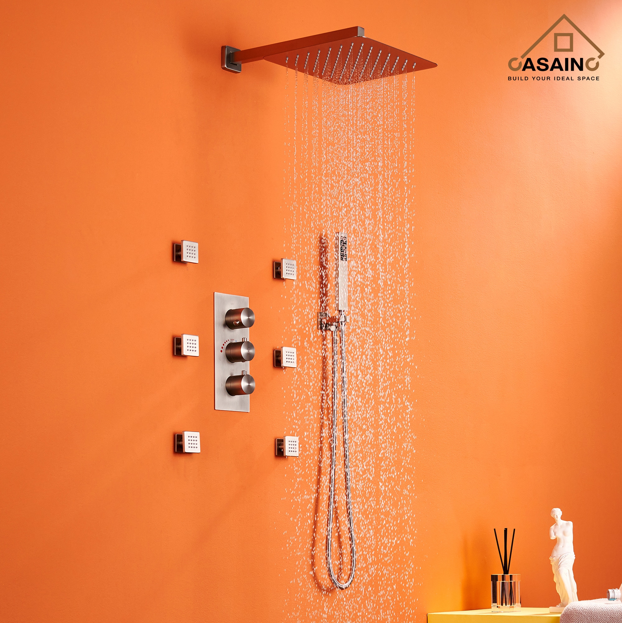 CASAINC M6001-A-12-BN Showerhead-Bar-Panels - View #10