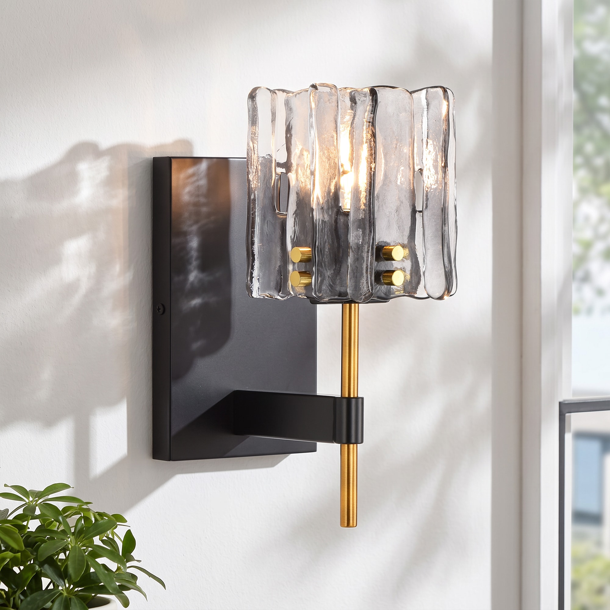 Parrot Uncle 4.72-in W 1 -Light Matte Black Wall Sconce