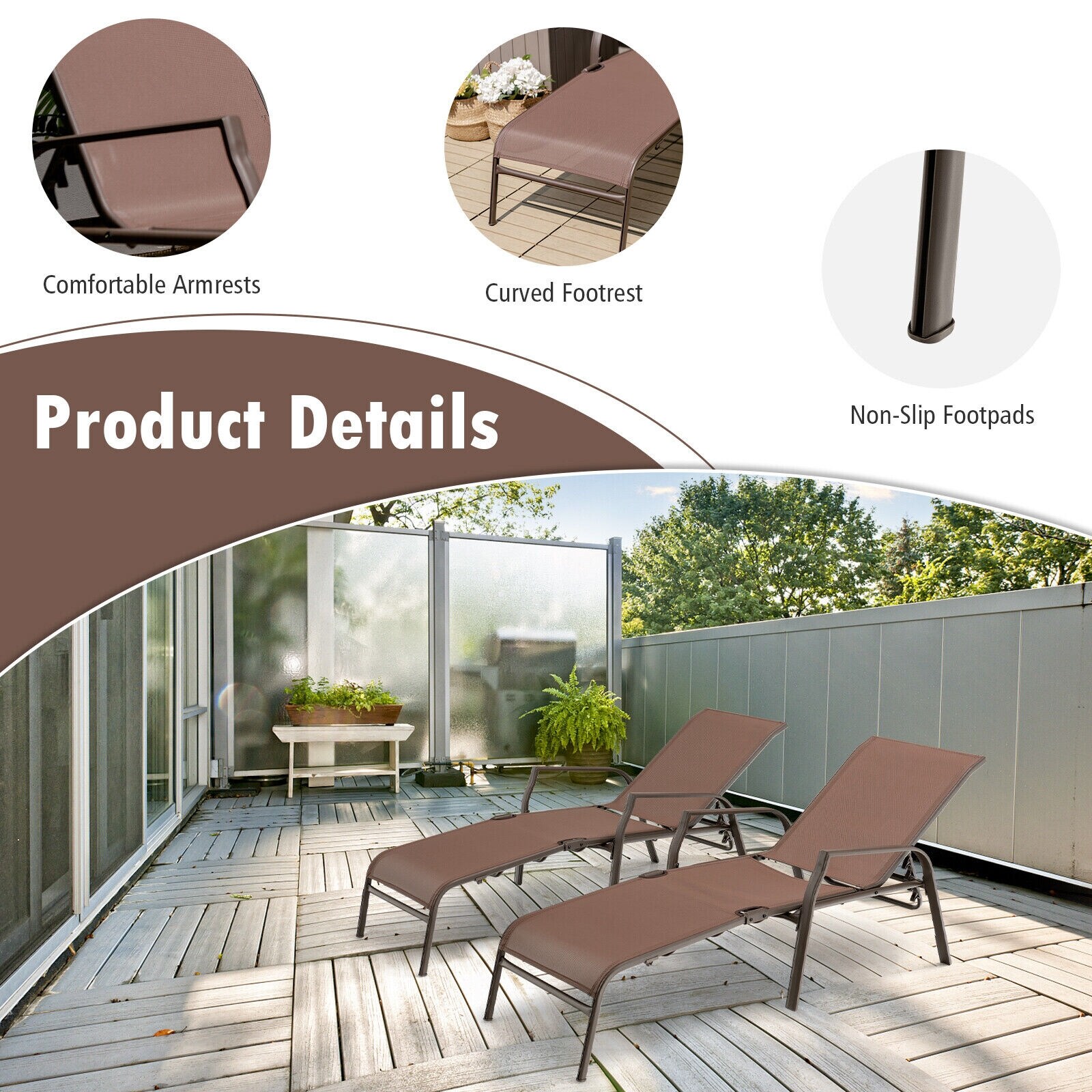 Forclover HYFE-10307CF2 Patio-Chairs - View #9