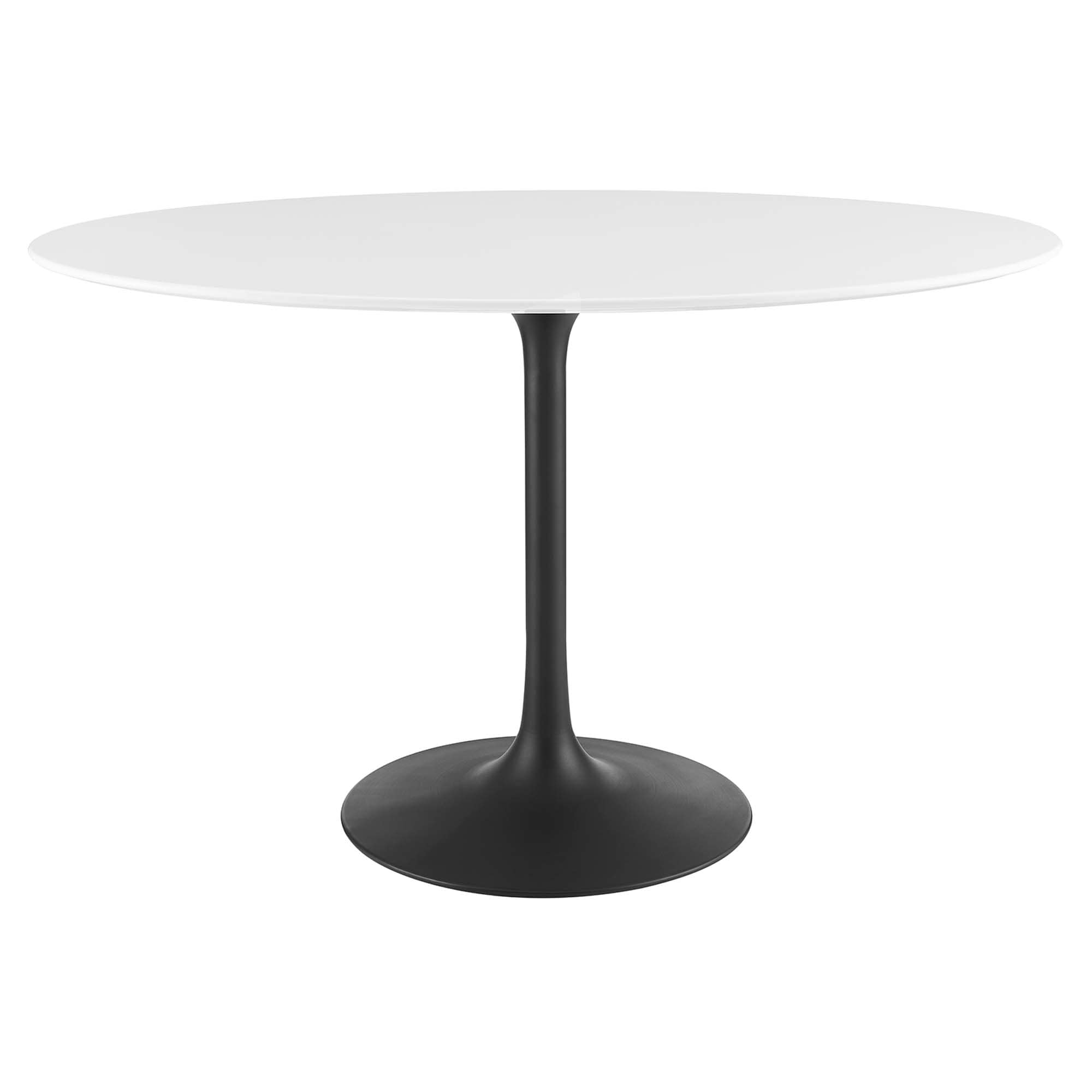 Modway EEI-3517-BLK-WHI Lippa 48 Inch  Oval Wood Dining Table in Black White