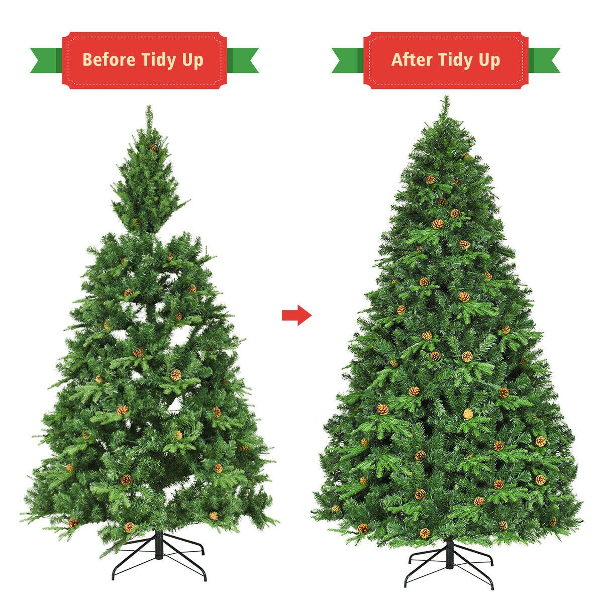 WELLFOR GD-X4YR8-WH Artificial-Christmas-Trees - View #5