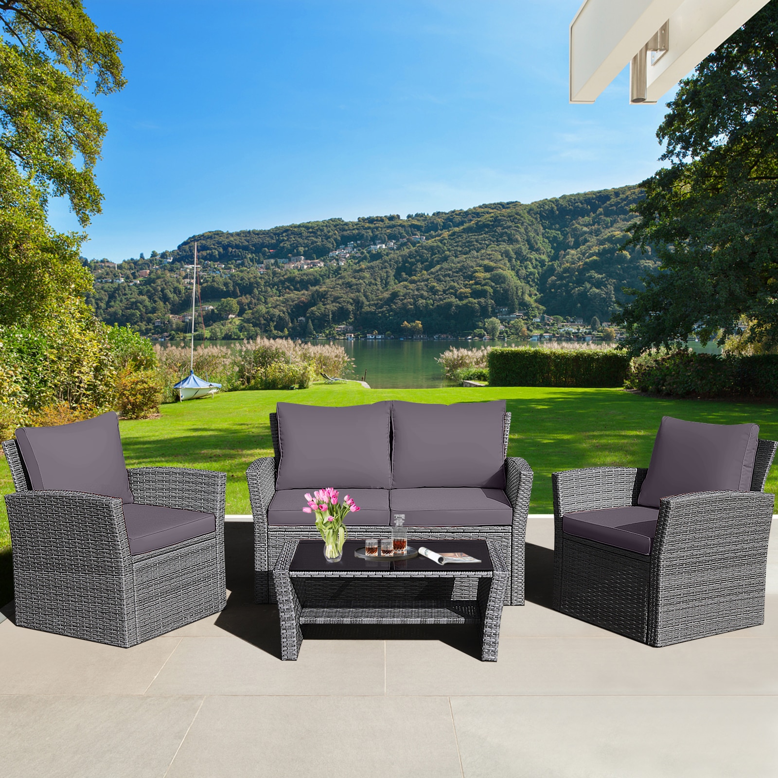 Forclover HBV-841AGR Patio-Conversation-Sets - View #2