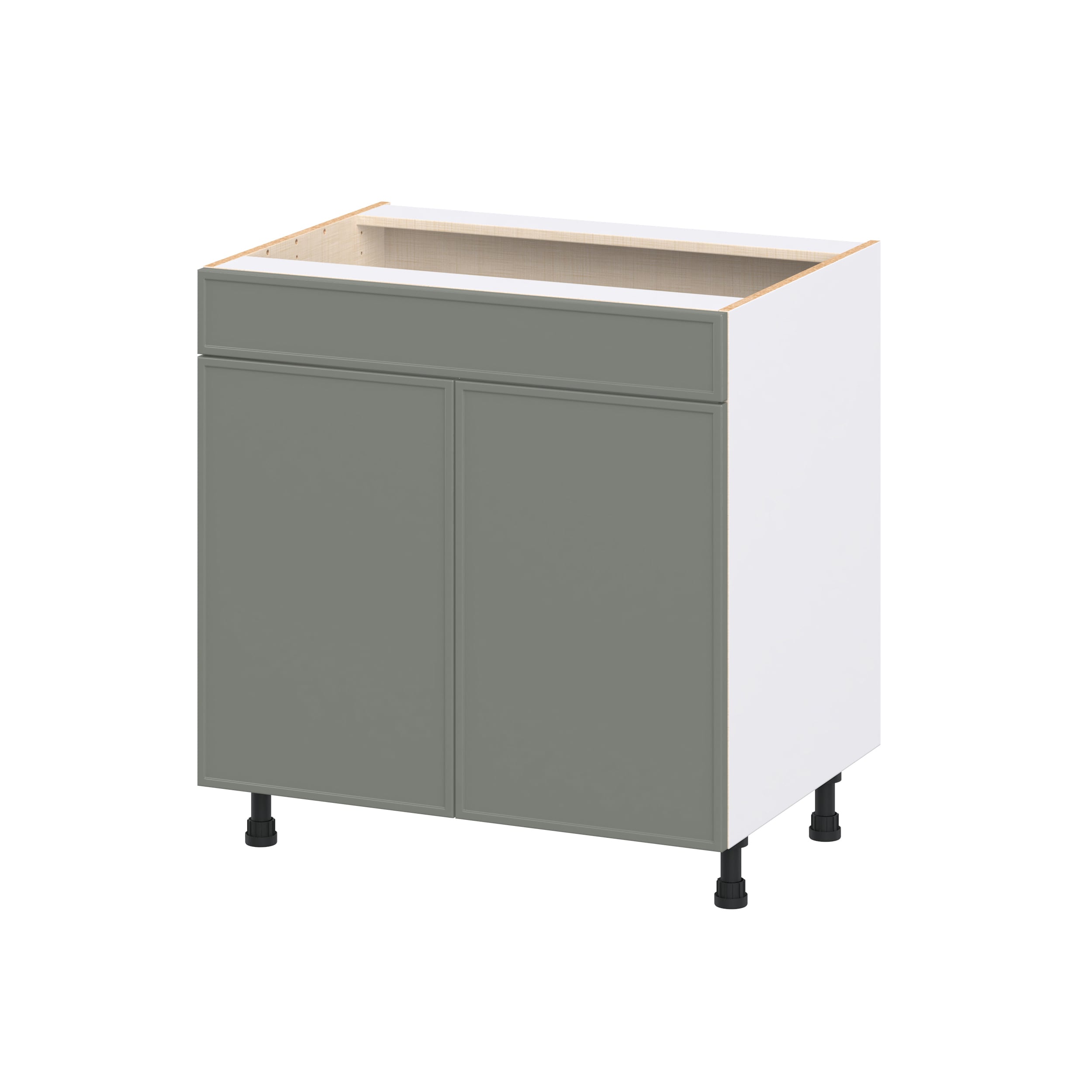 Hugo&Borg - Concord 33-in W x 34.5-in H x 24.66-in D Moss Green Painted Sink Base Fully Assembled...