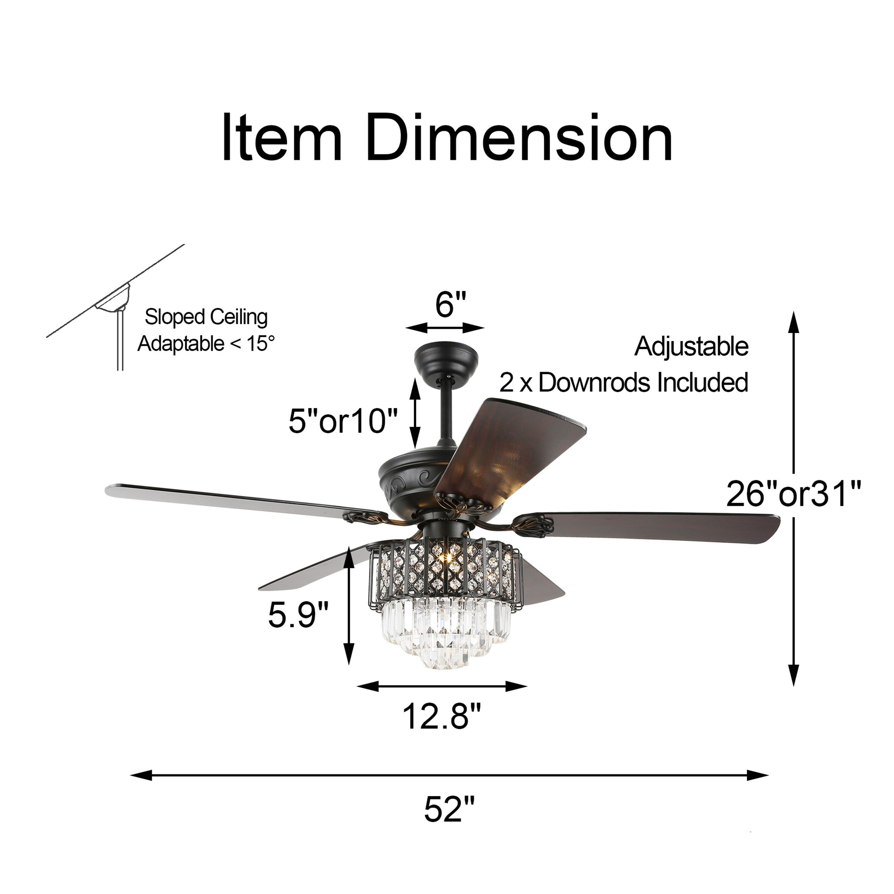 Oaks Decor BD2050-B Ceiling-Fans - View #12