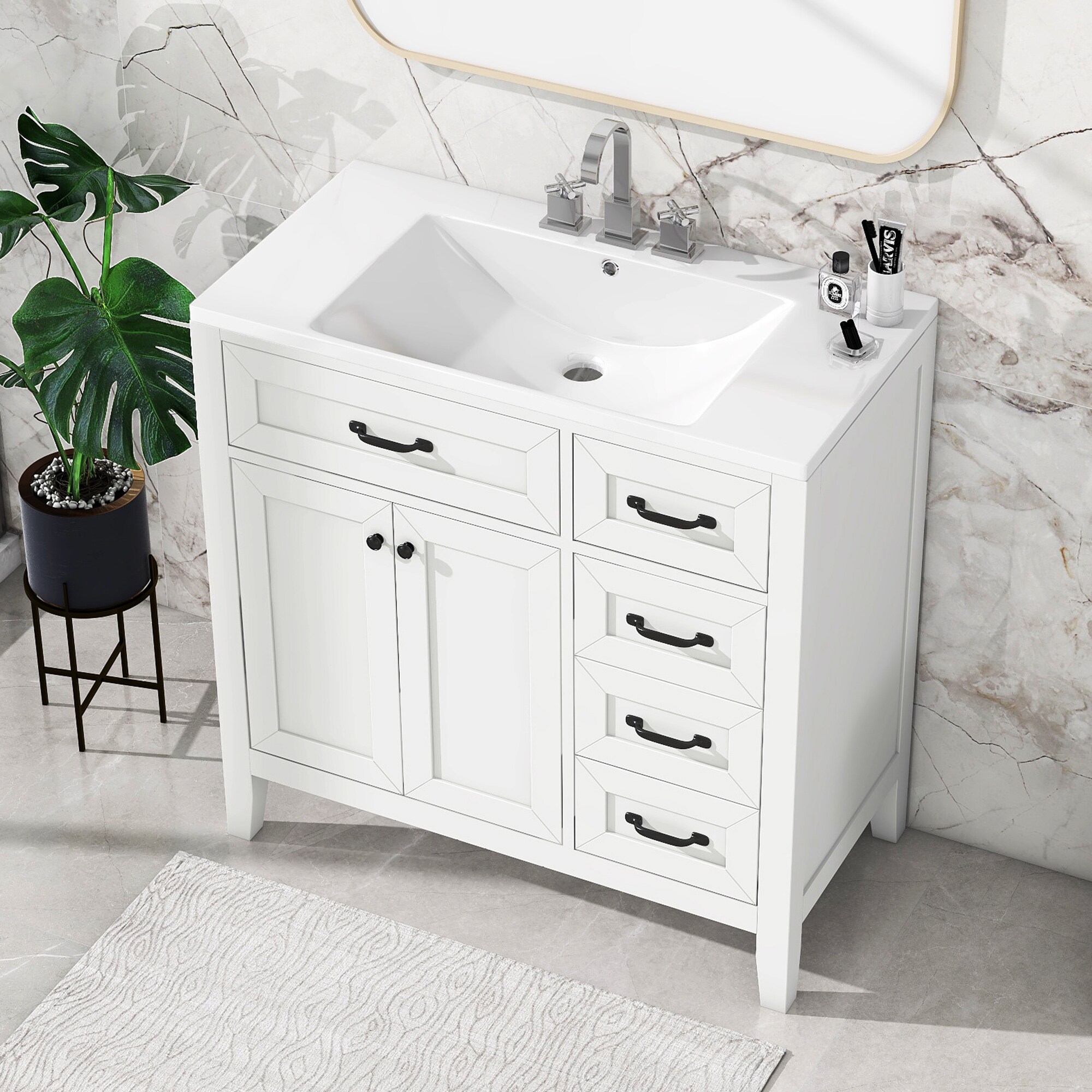 WELLFOR NIE-N7VT007 Bath-Vanity-Combo - View #3