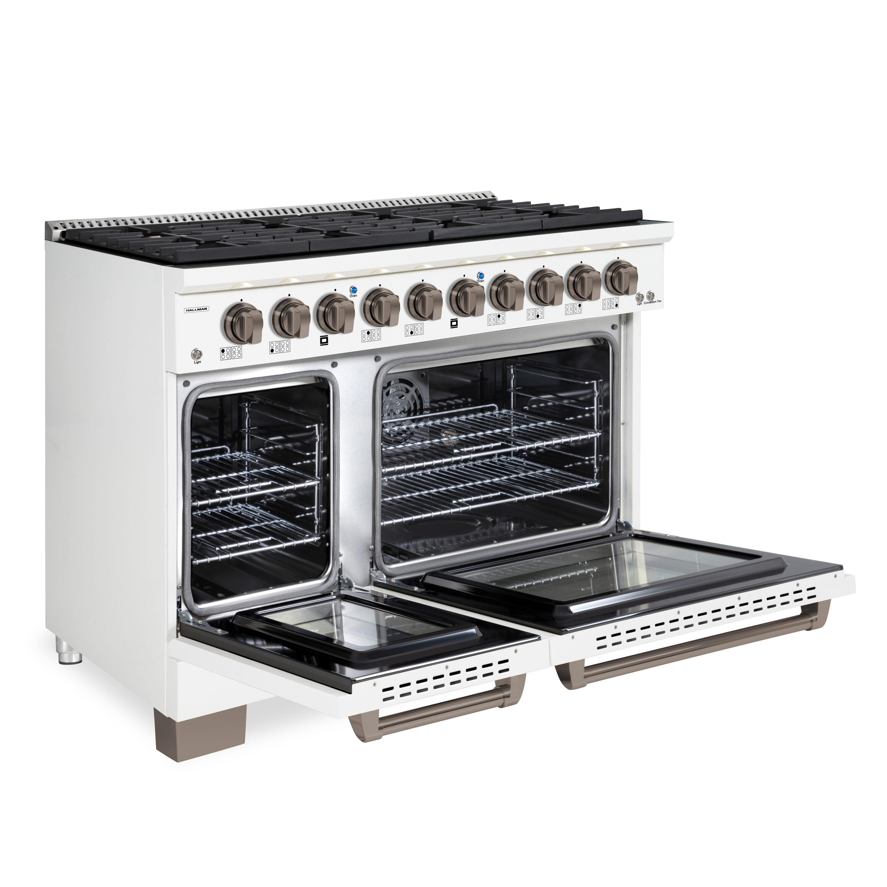 Hallman HBRG48BZWT Double-Oven-Gas-Ranges - View #4