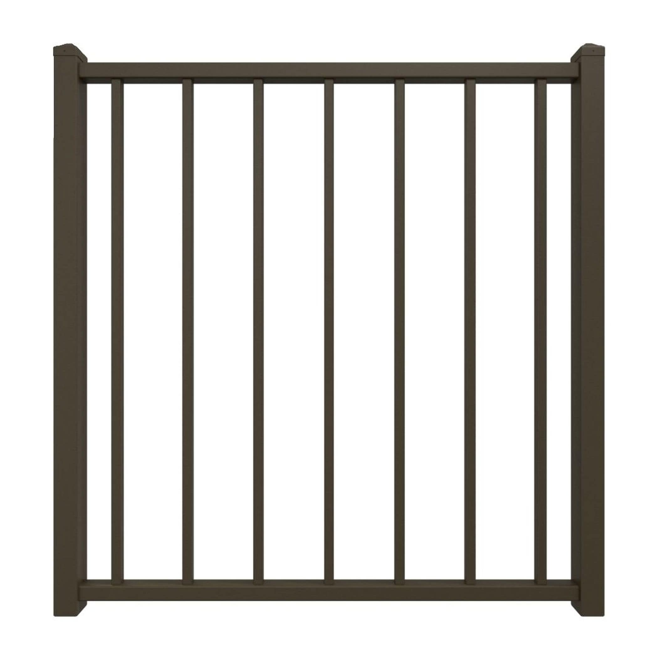 Fortress Building Products Fe26 34-1/2-in L x 34-in H Amtique Bronze Metal Deck Railing Gate ( Assembly required ) #53134356