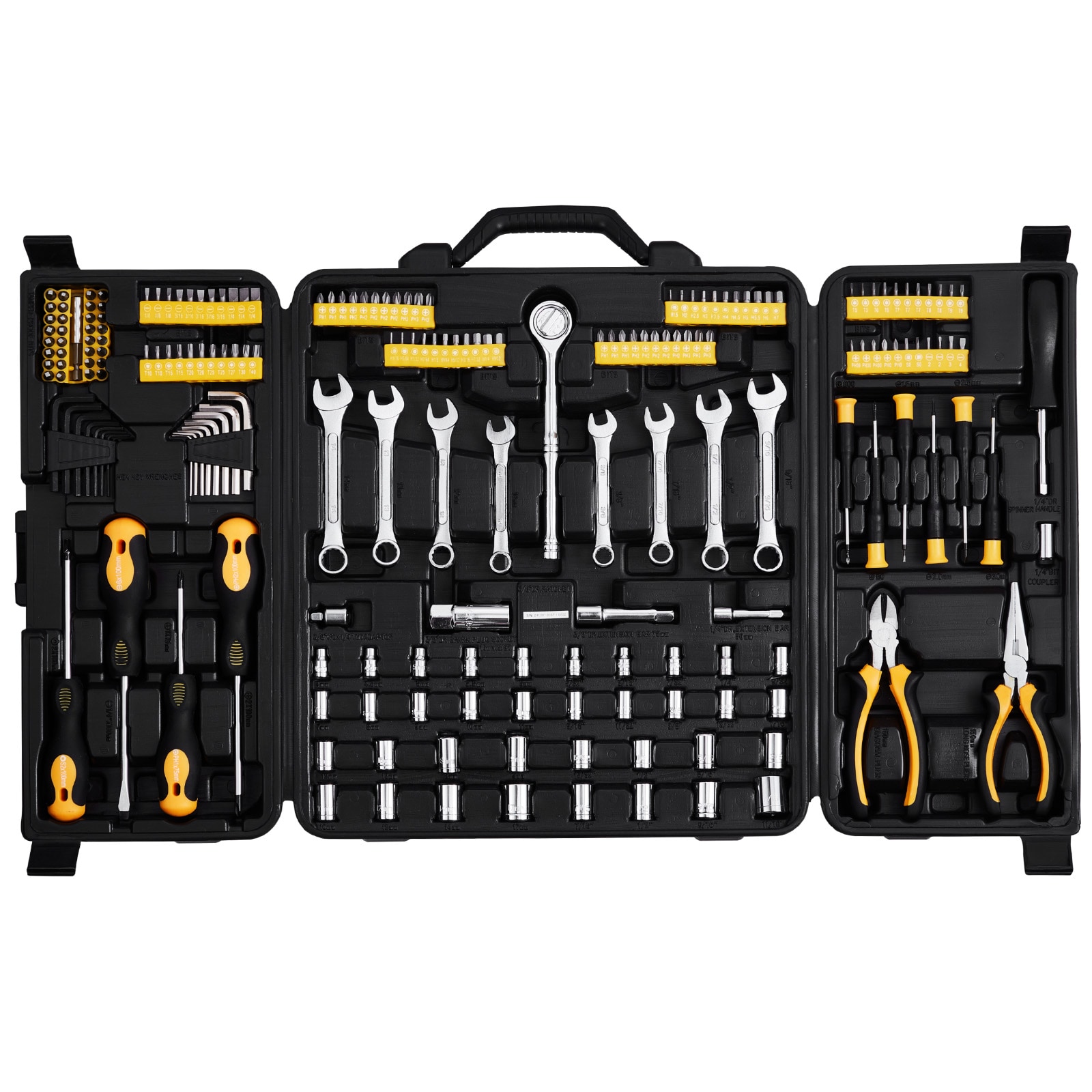 Siavonce 221 -Piece Black Household Tool Set with Hard Case #XHP443969