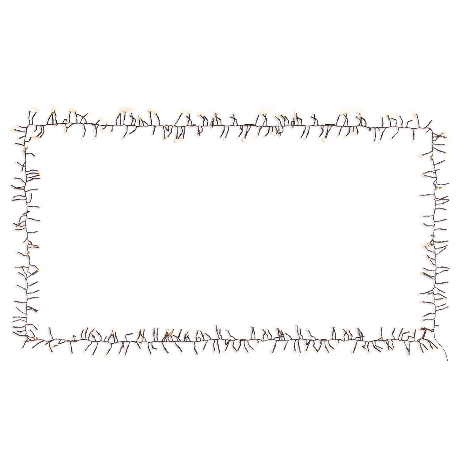 Everlasting Glow Home 93355EC 9-ft Plug-in Brown Indoor/Outdoor String Light with 300 Yellow-Light LED Micro Bulbs