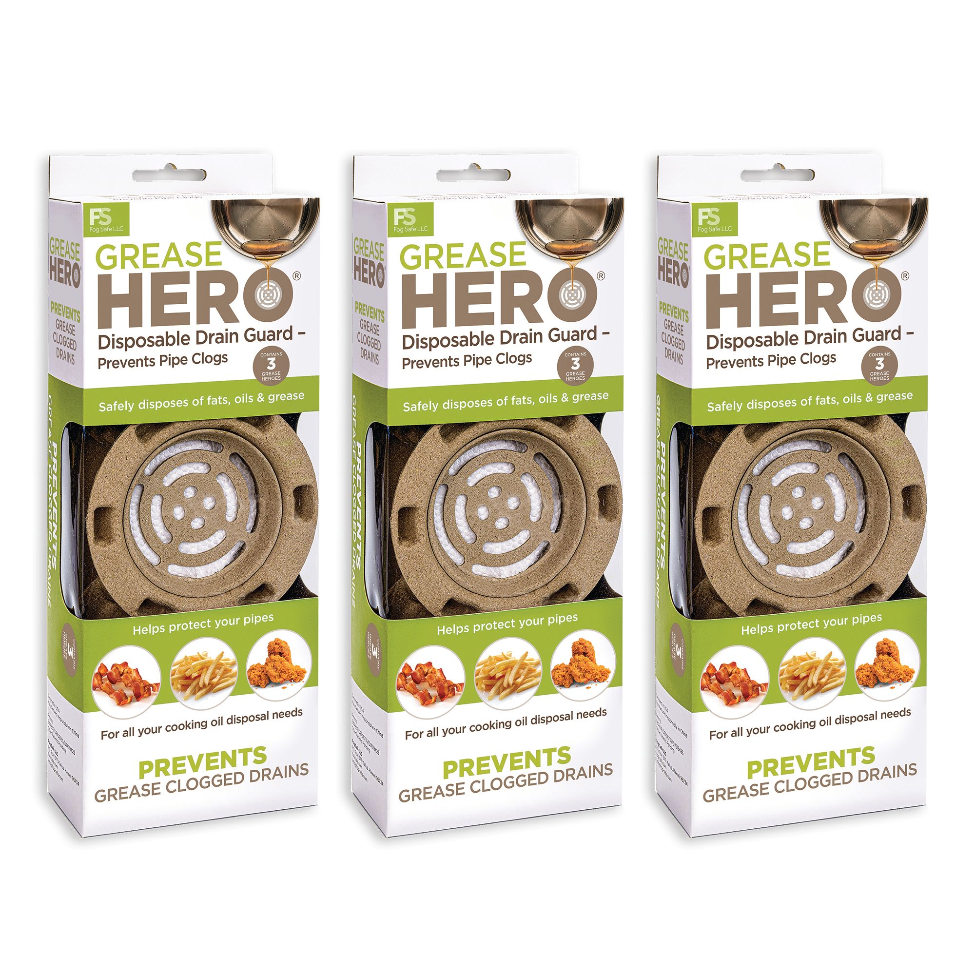 GREASE HERO 3.5-in Brown Recycled Paper Pulp Rust Resistant Disposal Drain  Guard in the Kitchen Sink Strainers & Strainer Baskets department at